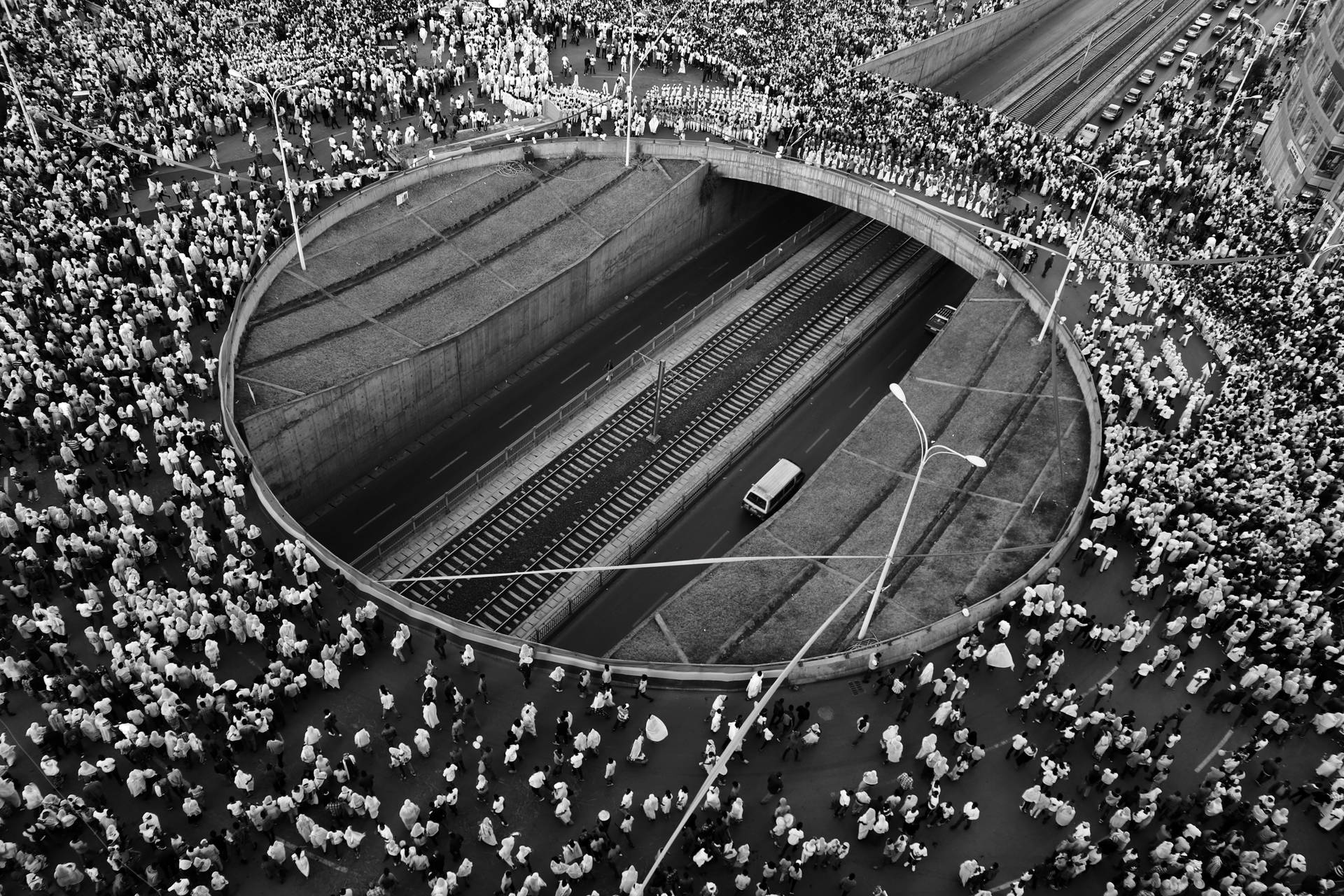 Ethiopia Epiphany Monochrome Aerial Background