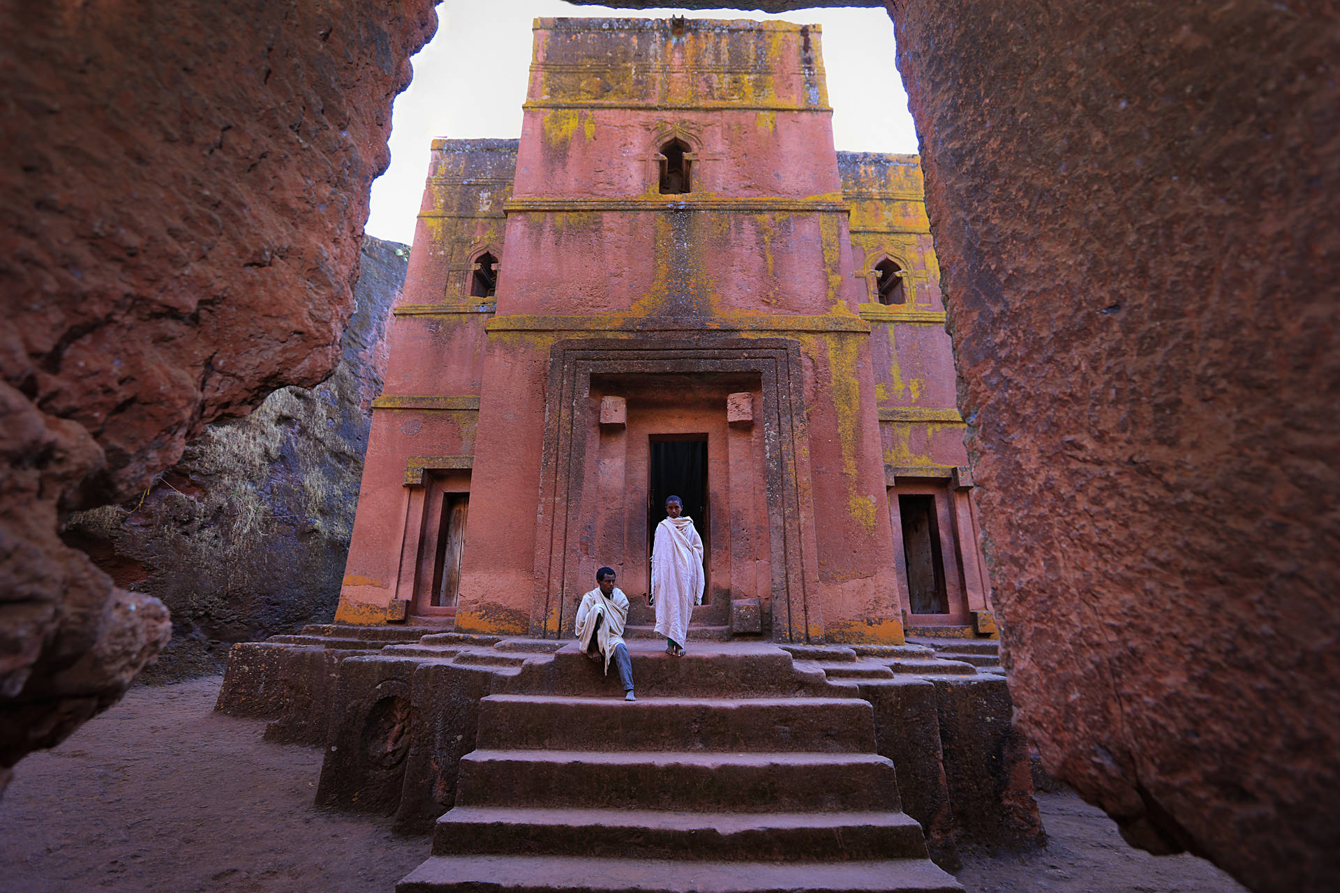 Ethiopia Lalibela Church Entrance Background