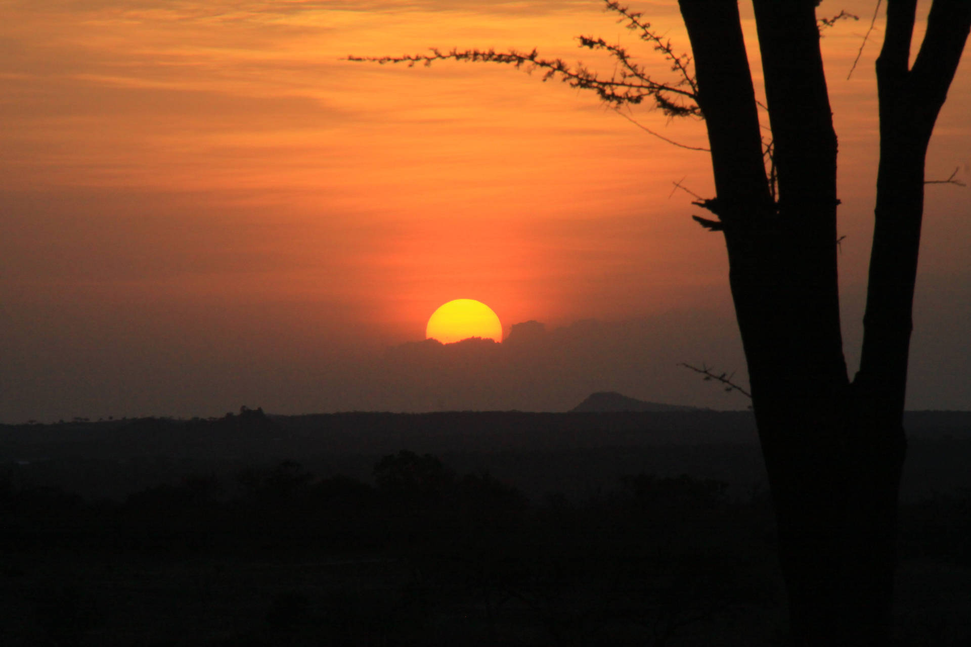 Ethiopia Omo River Sunset Background