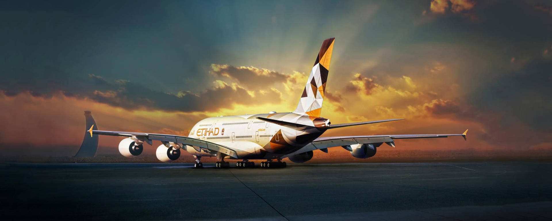 Etihad Airways At Sunrise