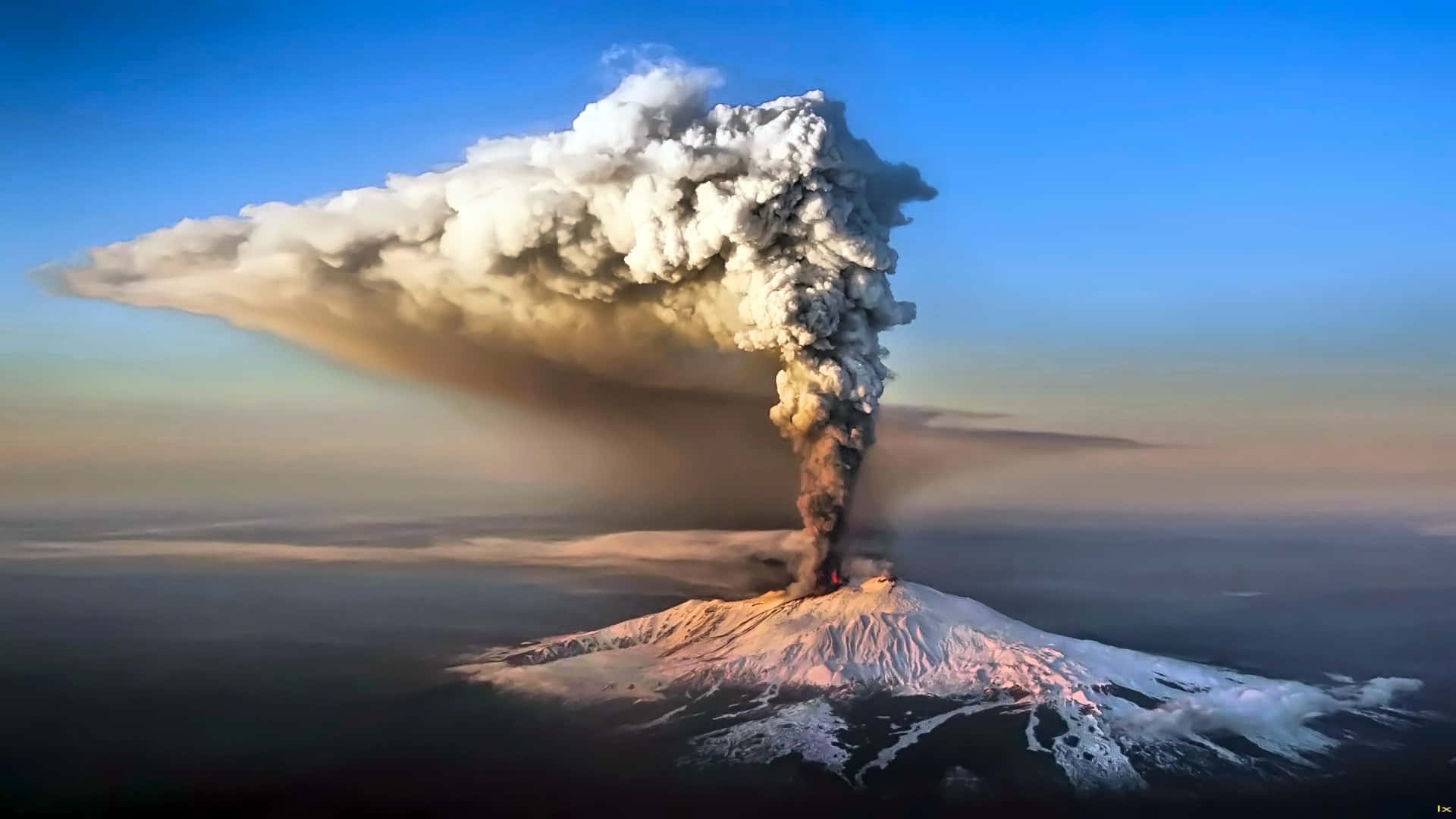 Etna Volcano Eruption Italy Background