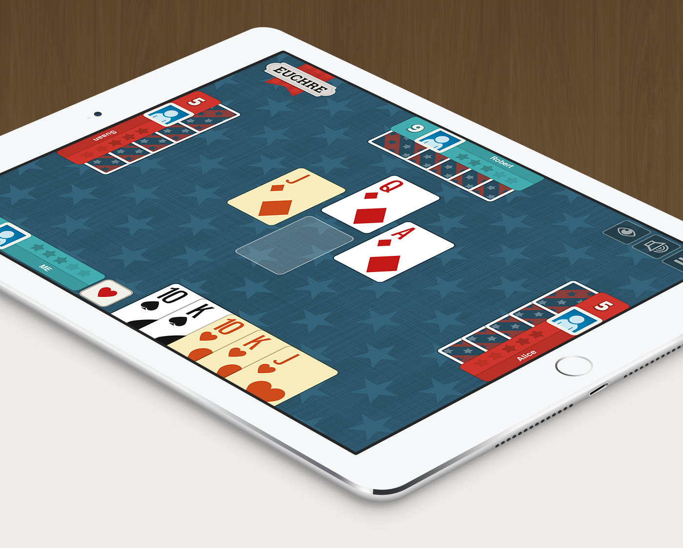 Euchre Playing Card Game On Ipad