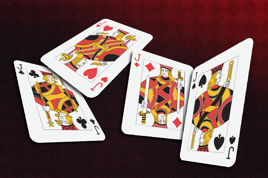 Euchre Playing Cards Red