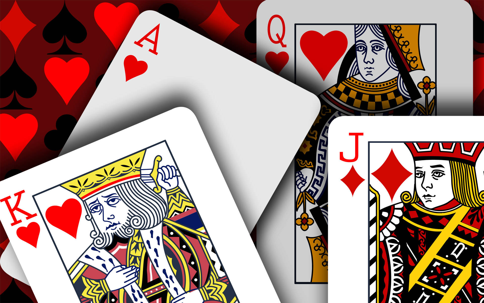 Euchre Playing Cards Red