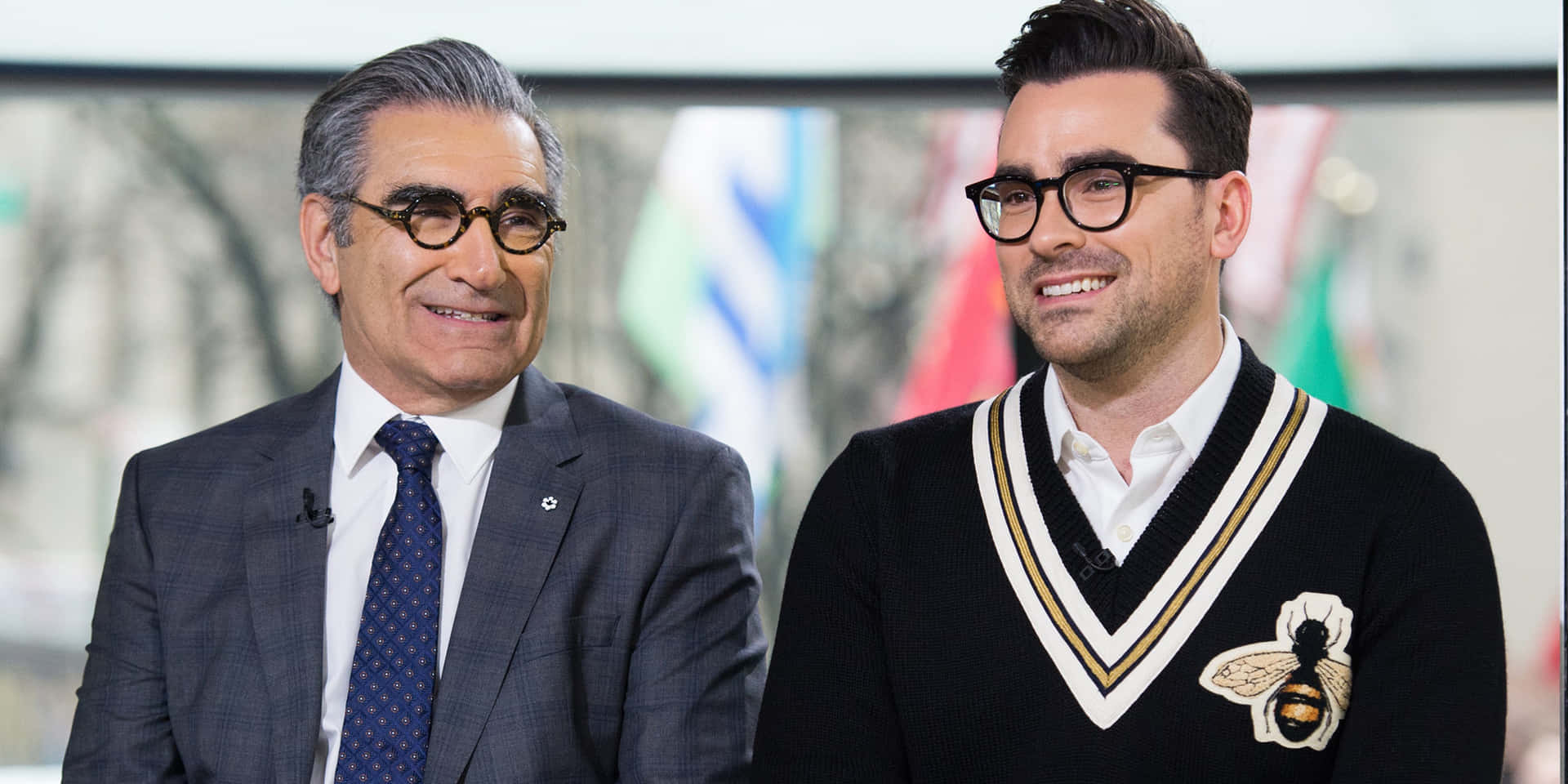 Eugene Levy On The Set Of Schitt's Creek Background