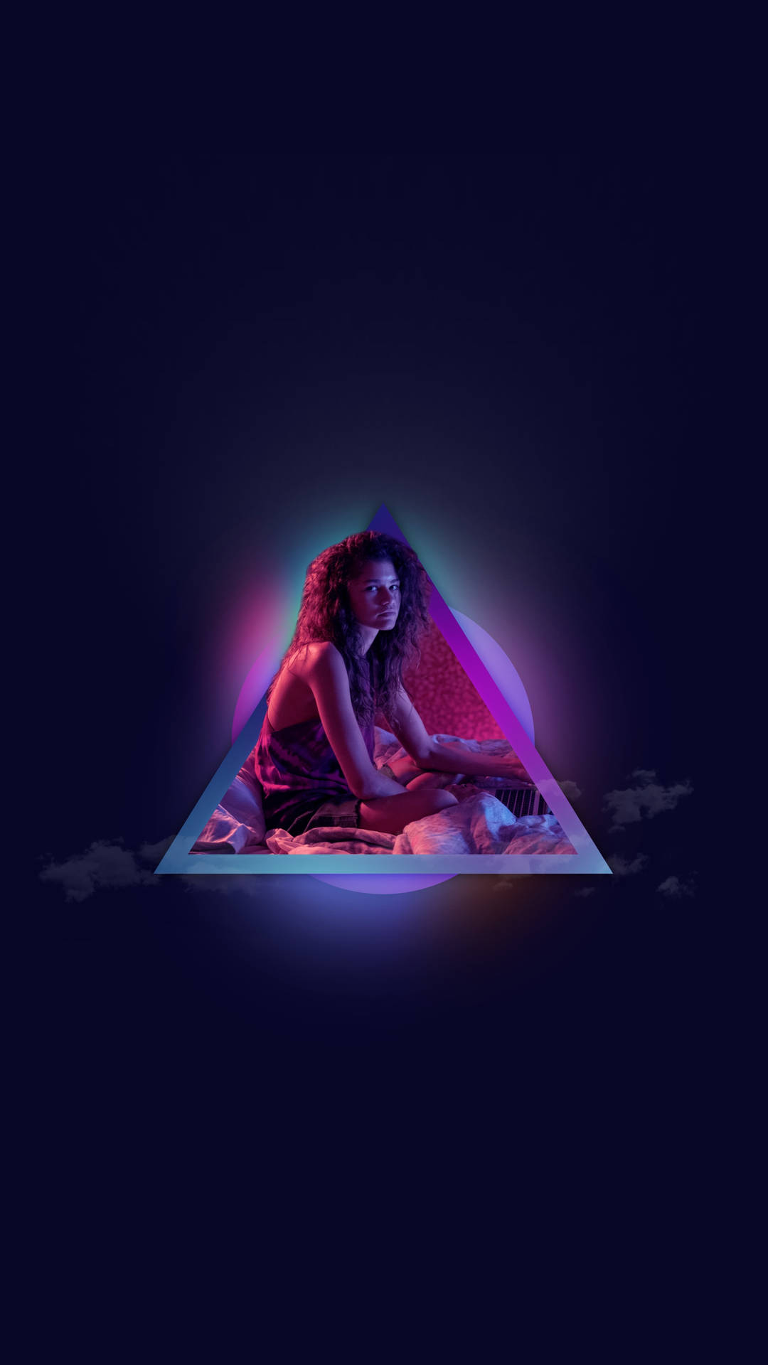 Euphoria Neon Triangle Background