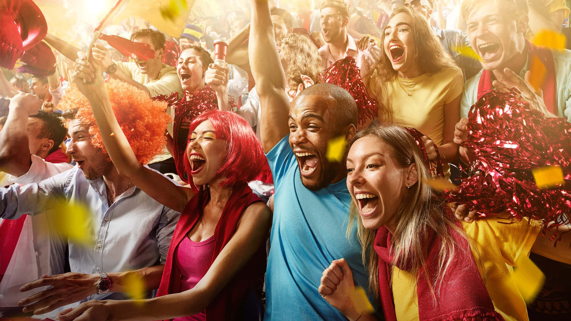 Euphoric Crowd Celebration Background