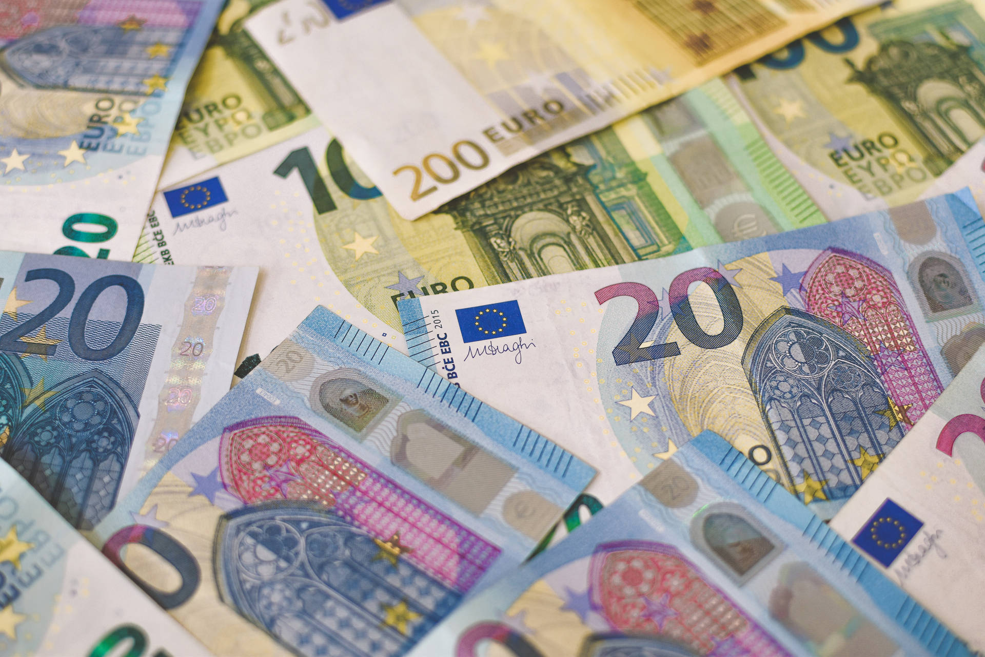 Euro Money Banknotes Background