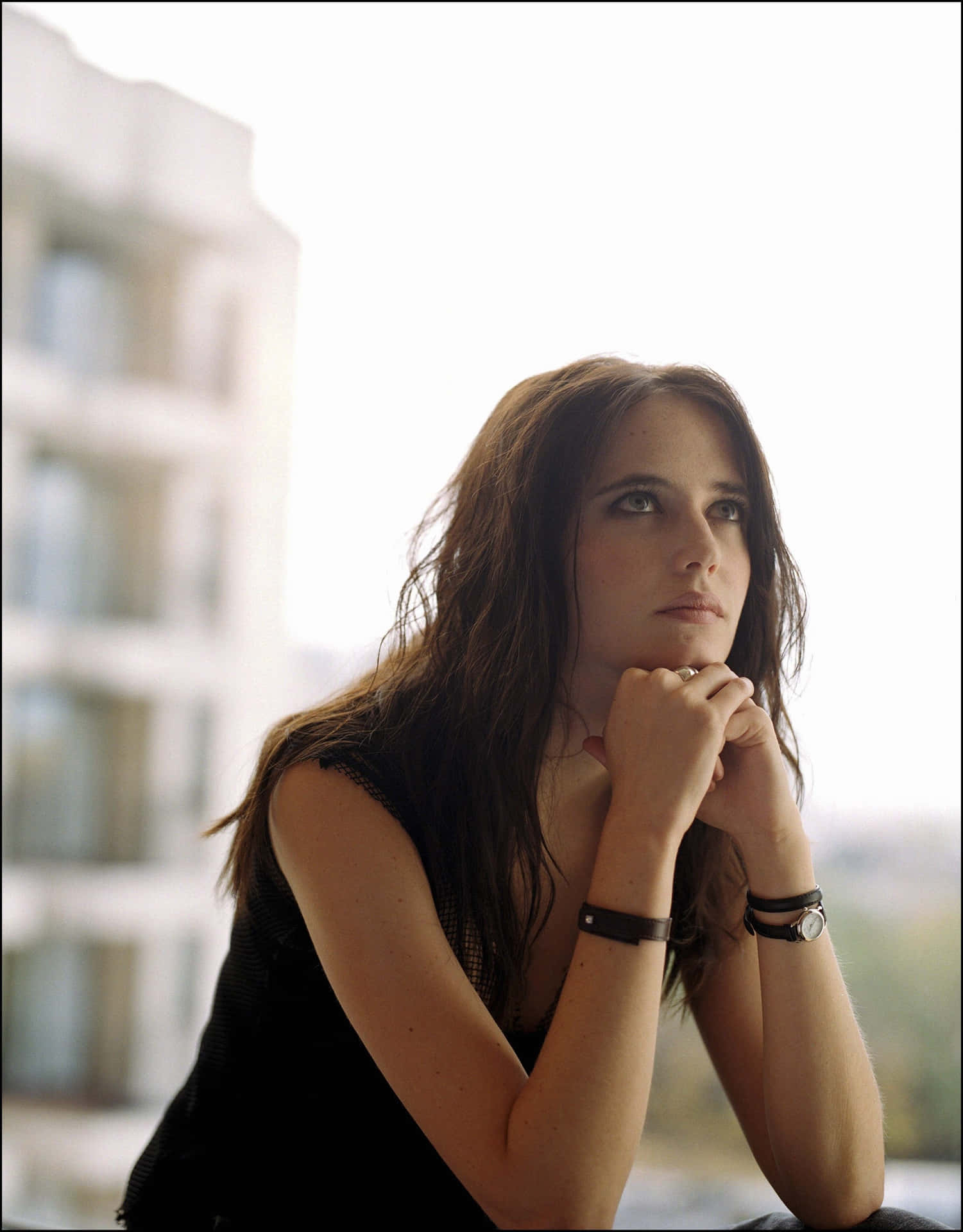 Eva Green Captivatingly Poses In A Stunning Portrait Shot Background