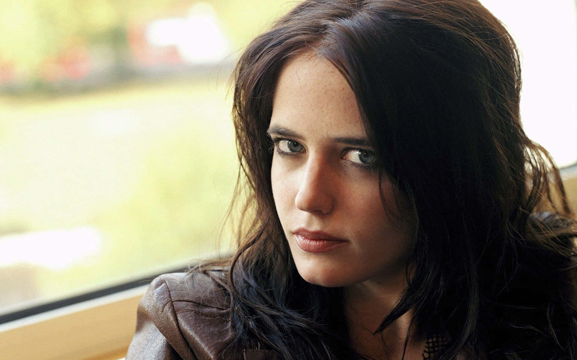 Eva Green In A Brisk Winter Setting Background