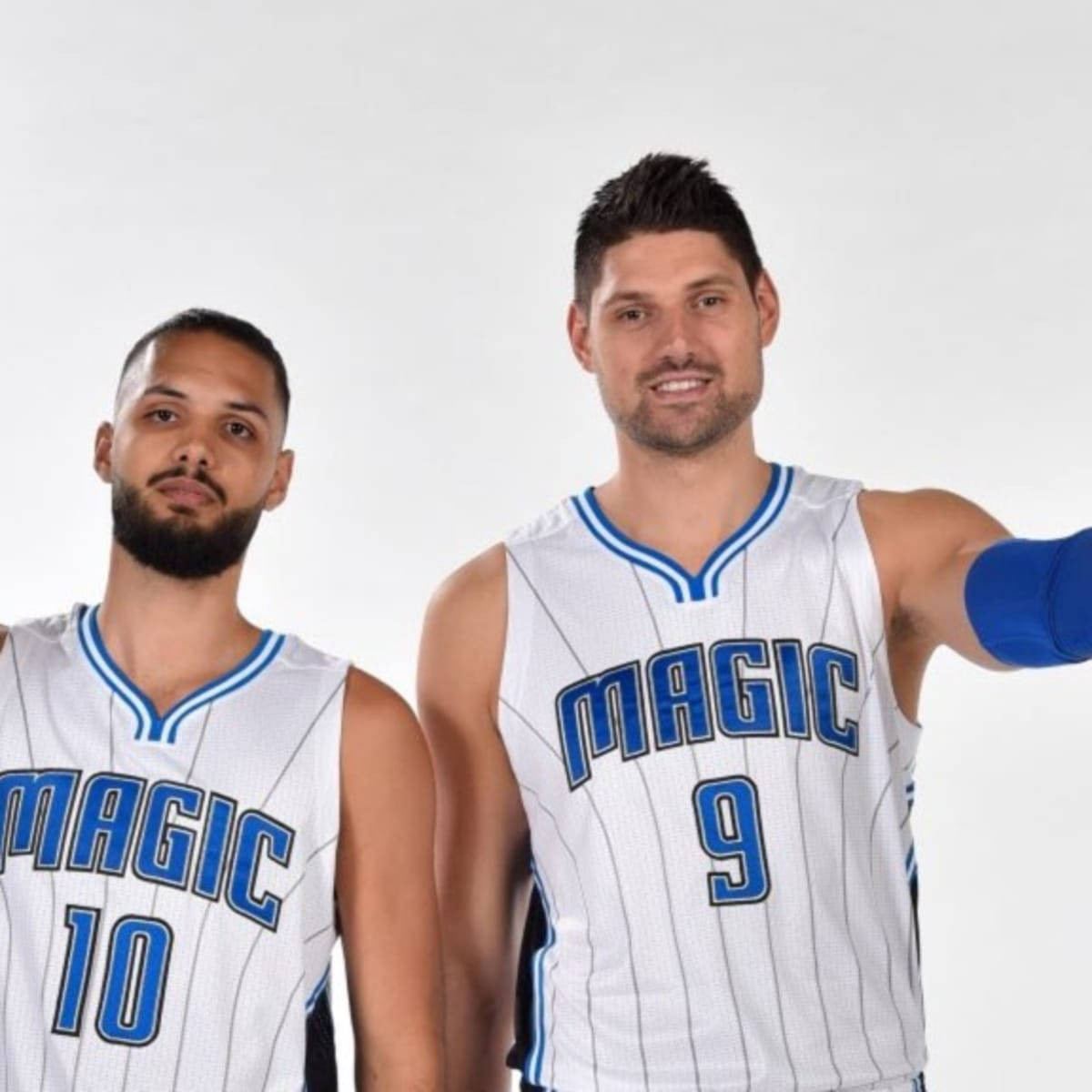 Evan Fournier And Nikola Vucevic Orlando Magic Background