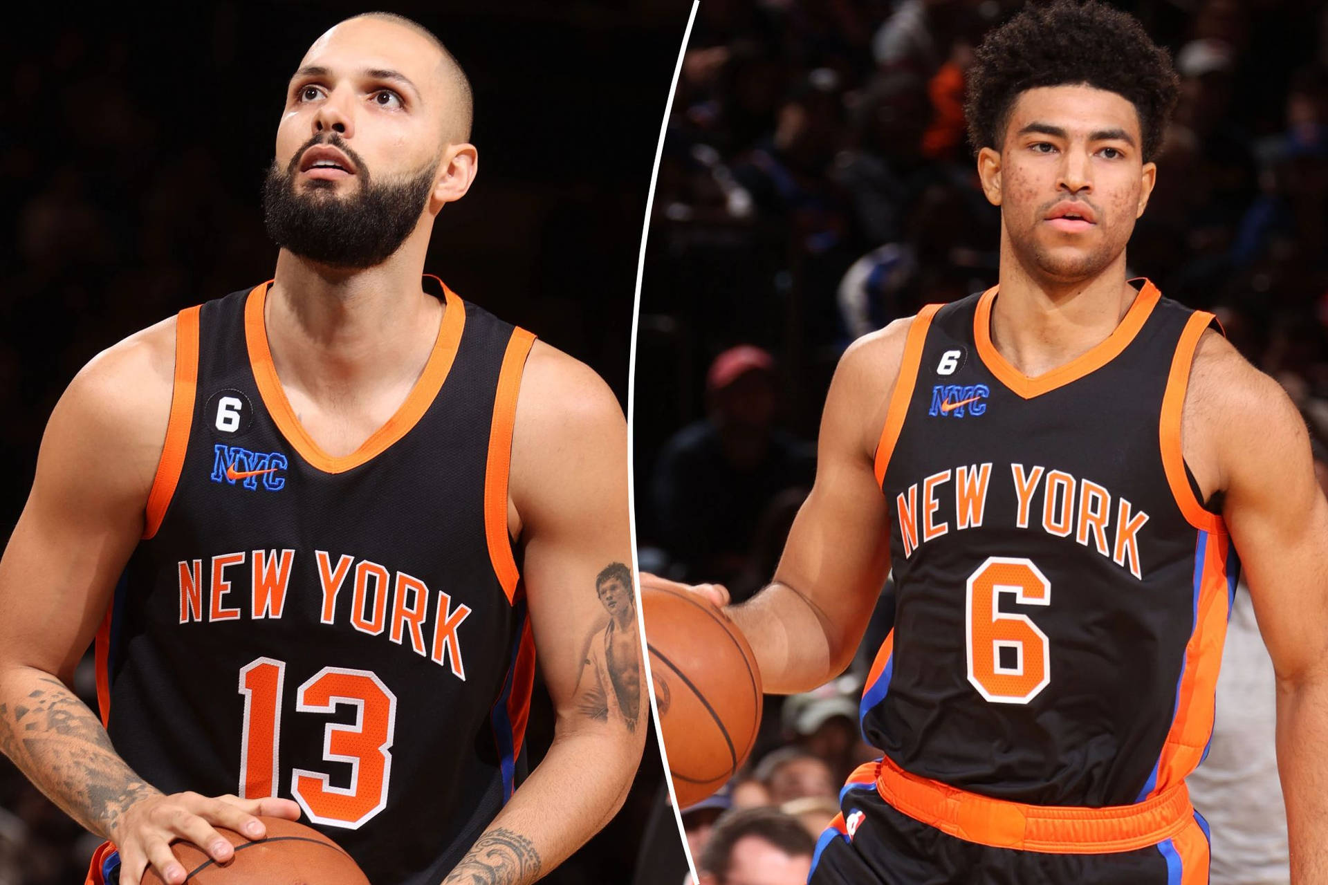 Evan Fournier And Quentin Grimes New York Knicks