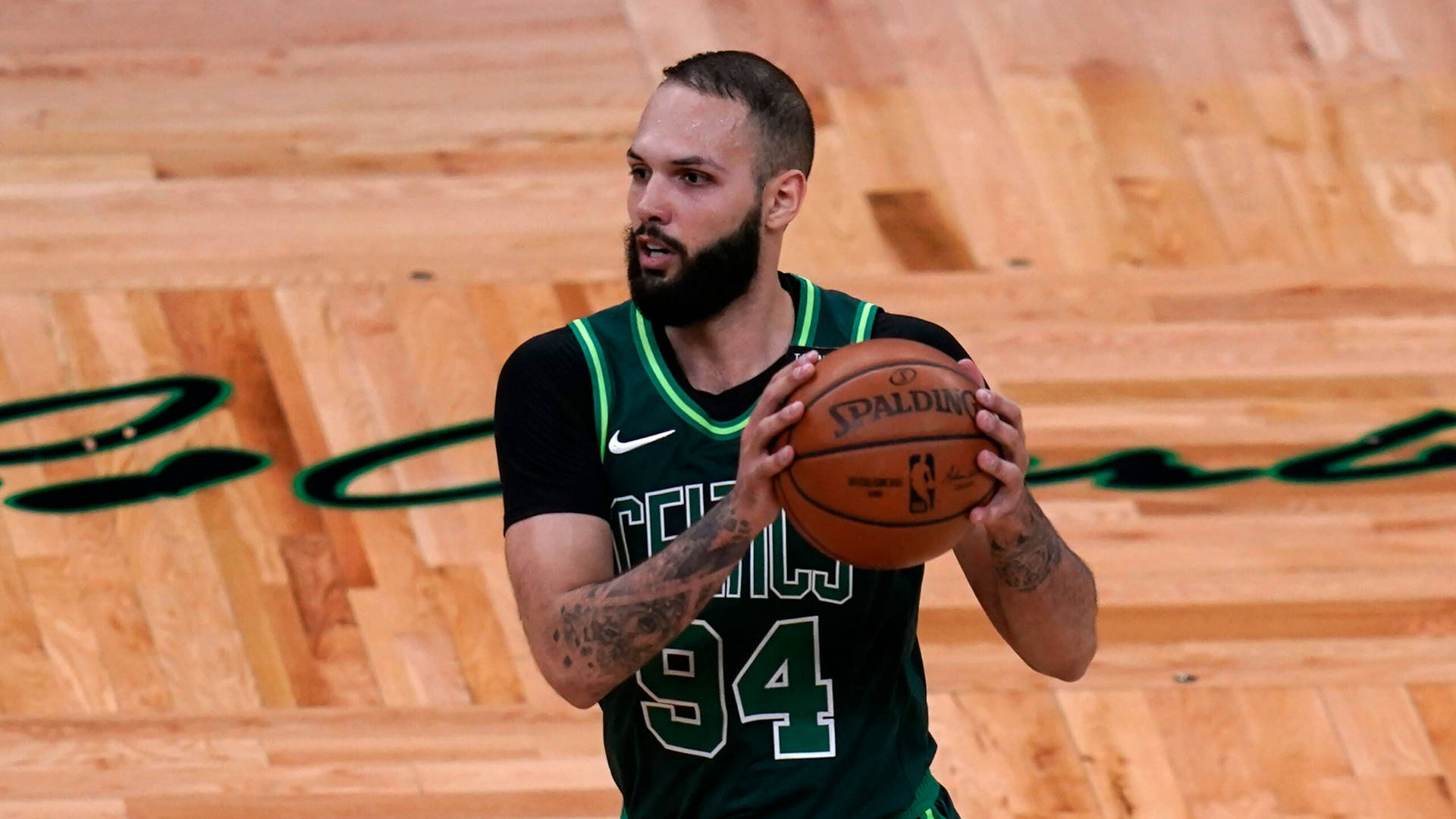 Evan Fournier Catch Ball Boston Celtics Nba Background