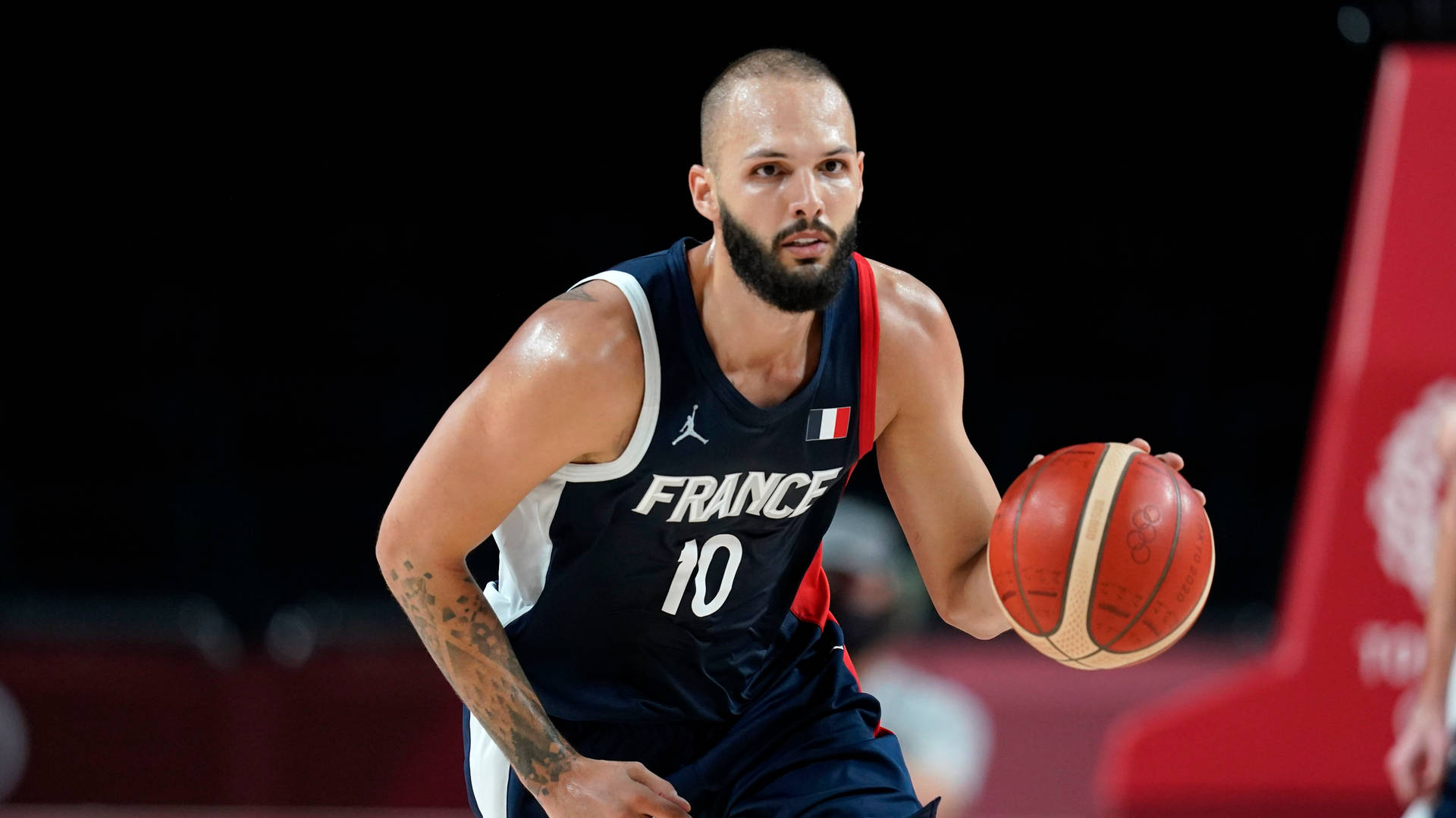 Evan Fournier France Basketball Player Fiba 2019 Background