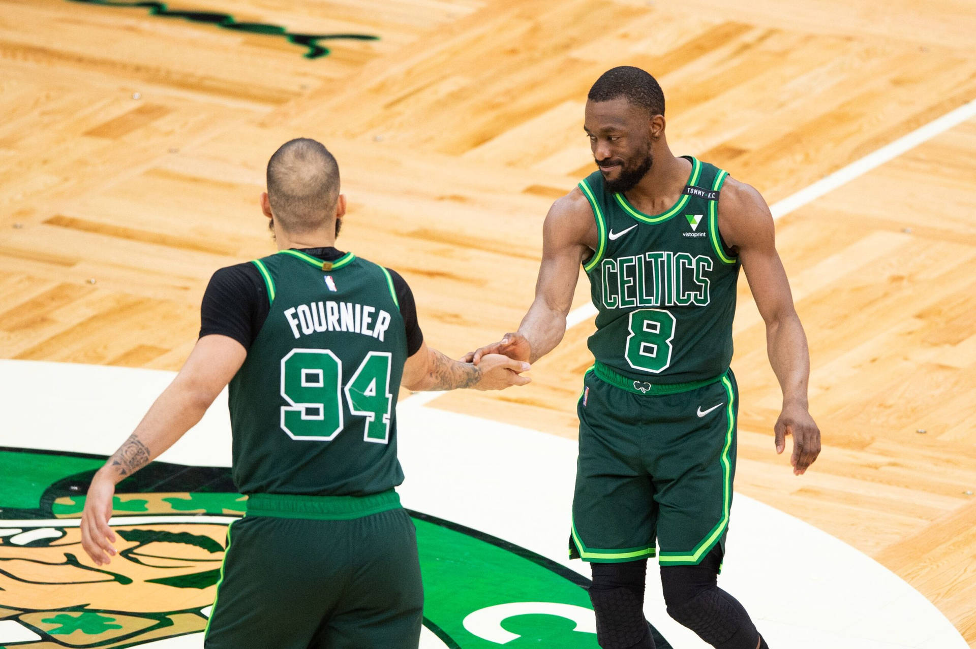 Evan Fournier Kemba Walker Celtics Vs. Miami Heat Background