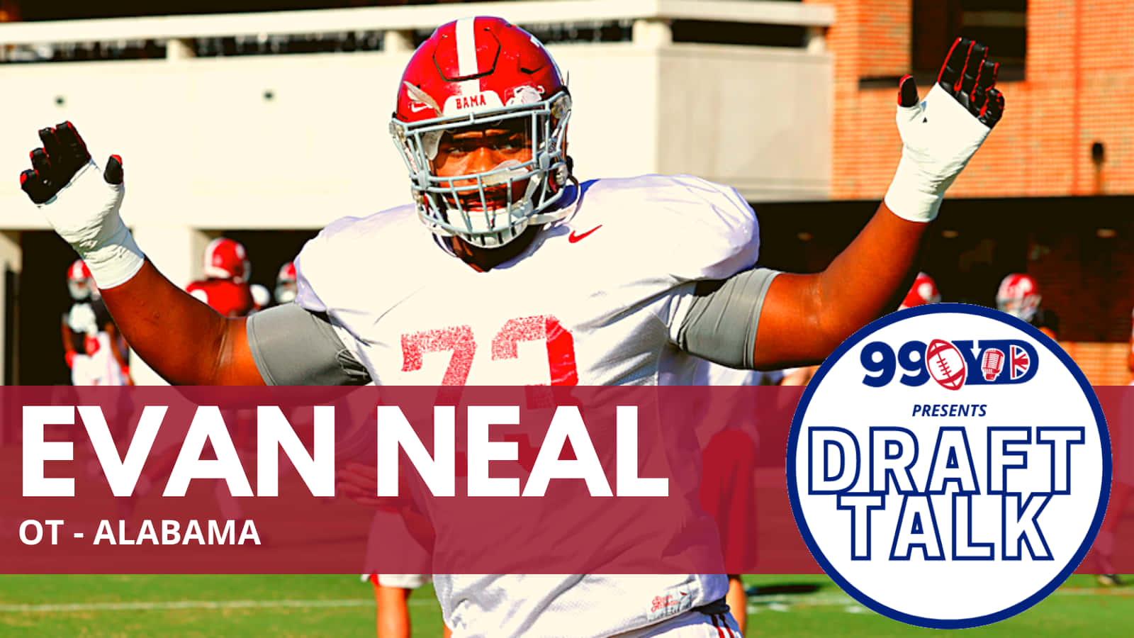Evan Neal - A Rising Football Star Background