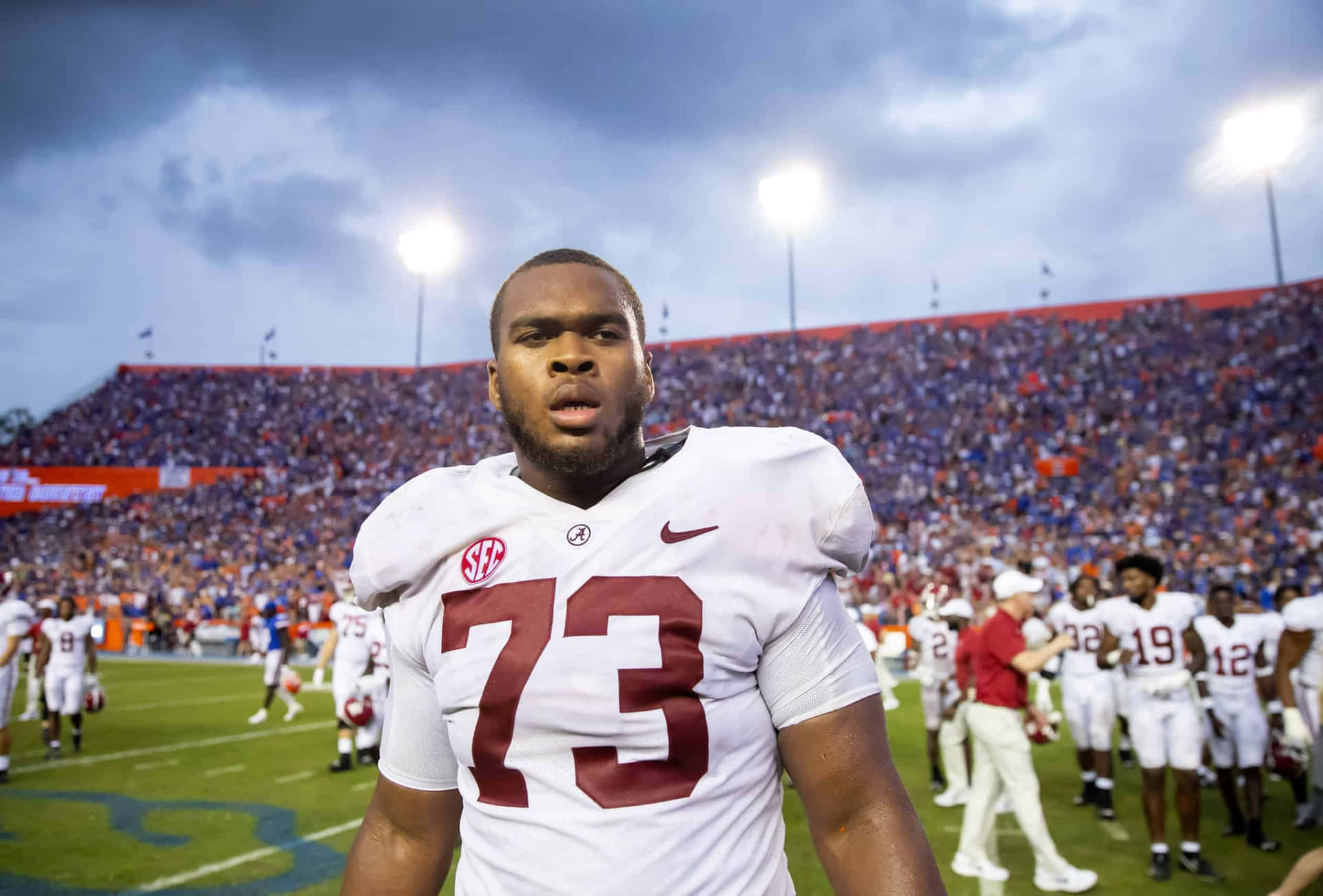 Evan Neal Run-blocker Background