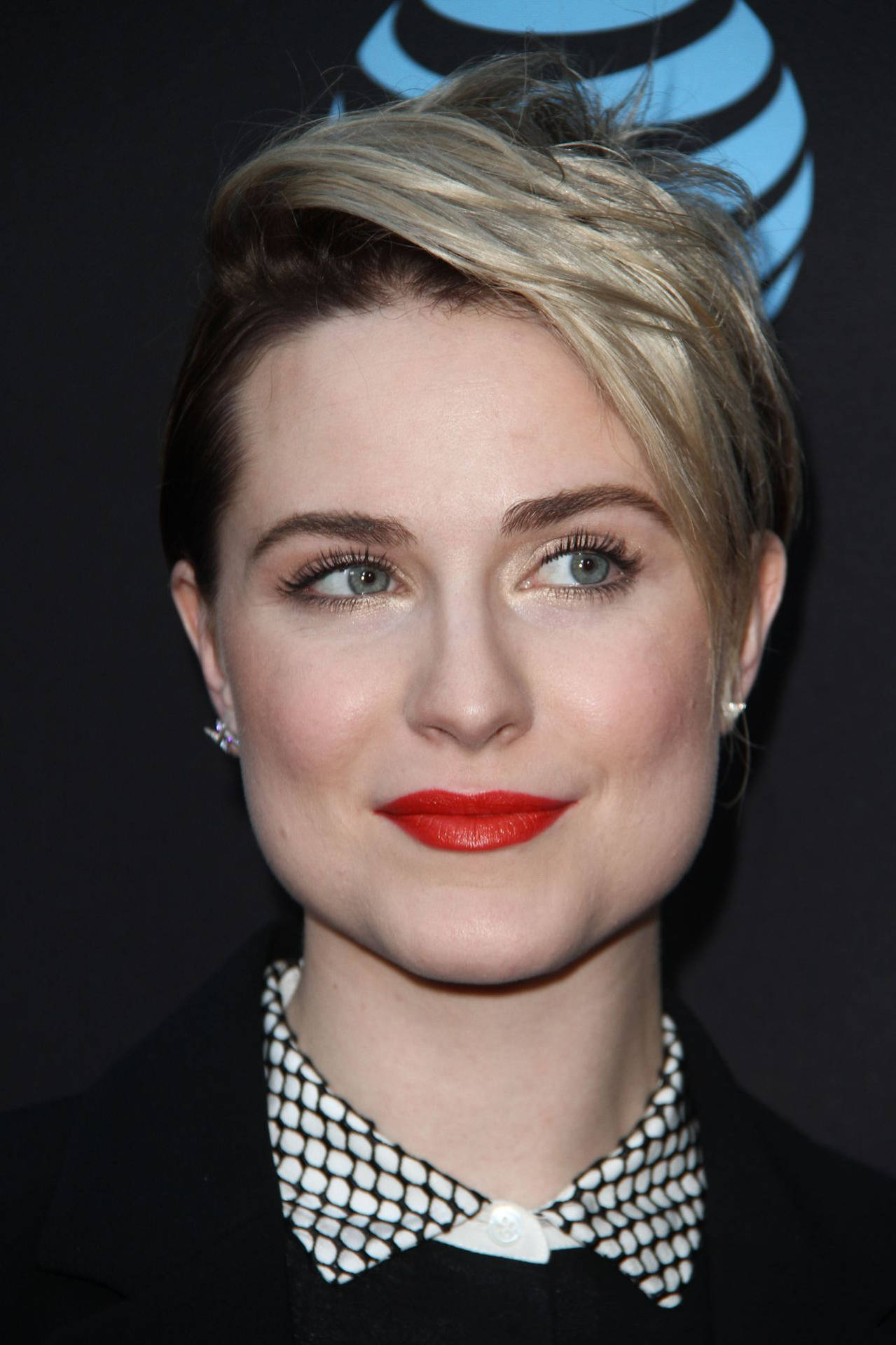 Evan Rachel Wood Red Lips Smile Into The Forest