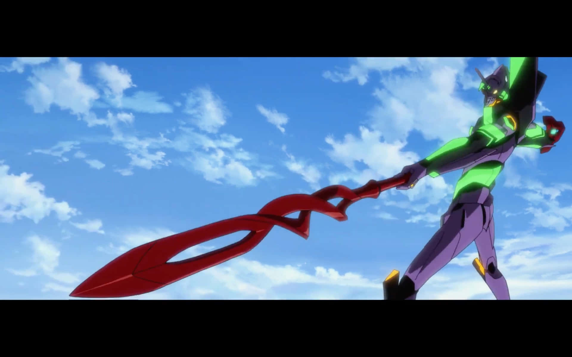 Evangelion 30 10 With A Polearm User Background