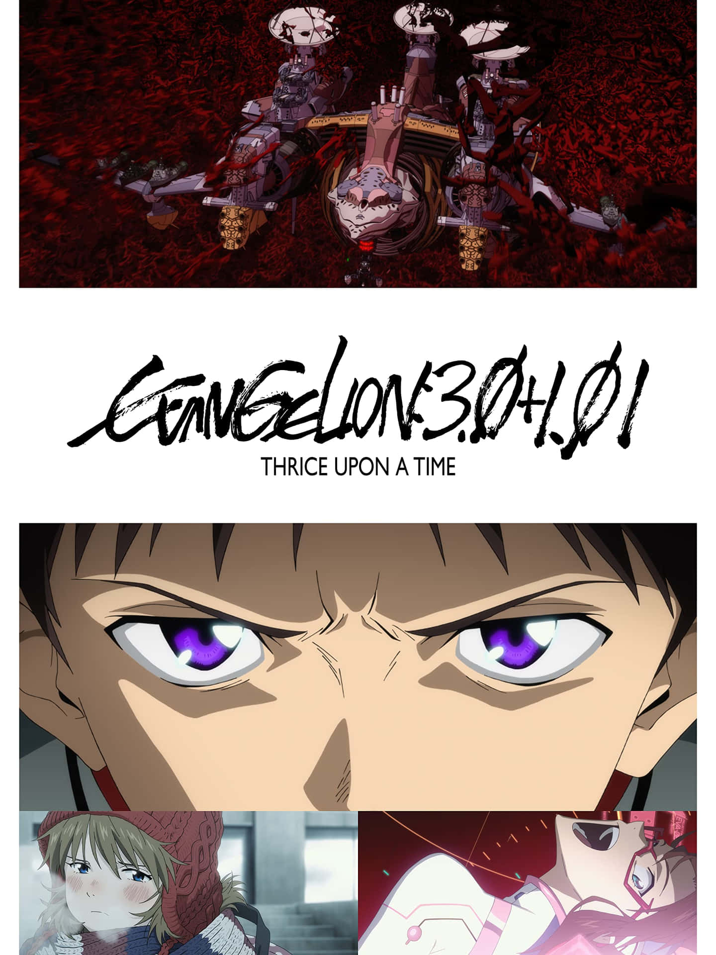 Evangelion 30 10 With Shinji Glaring Background