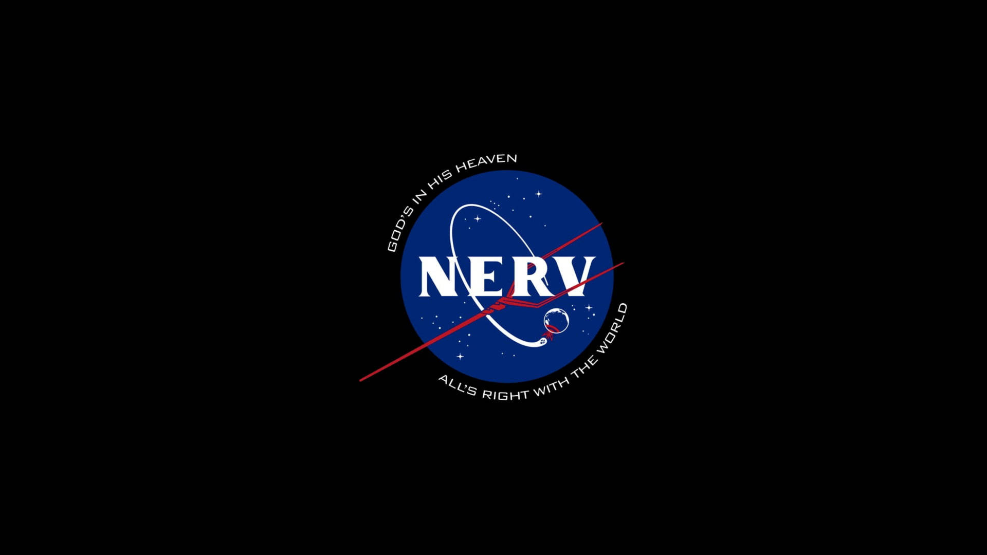 Evangelion 4k Nerv Nasa Logo Background
