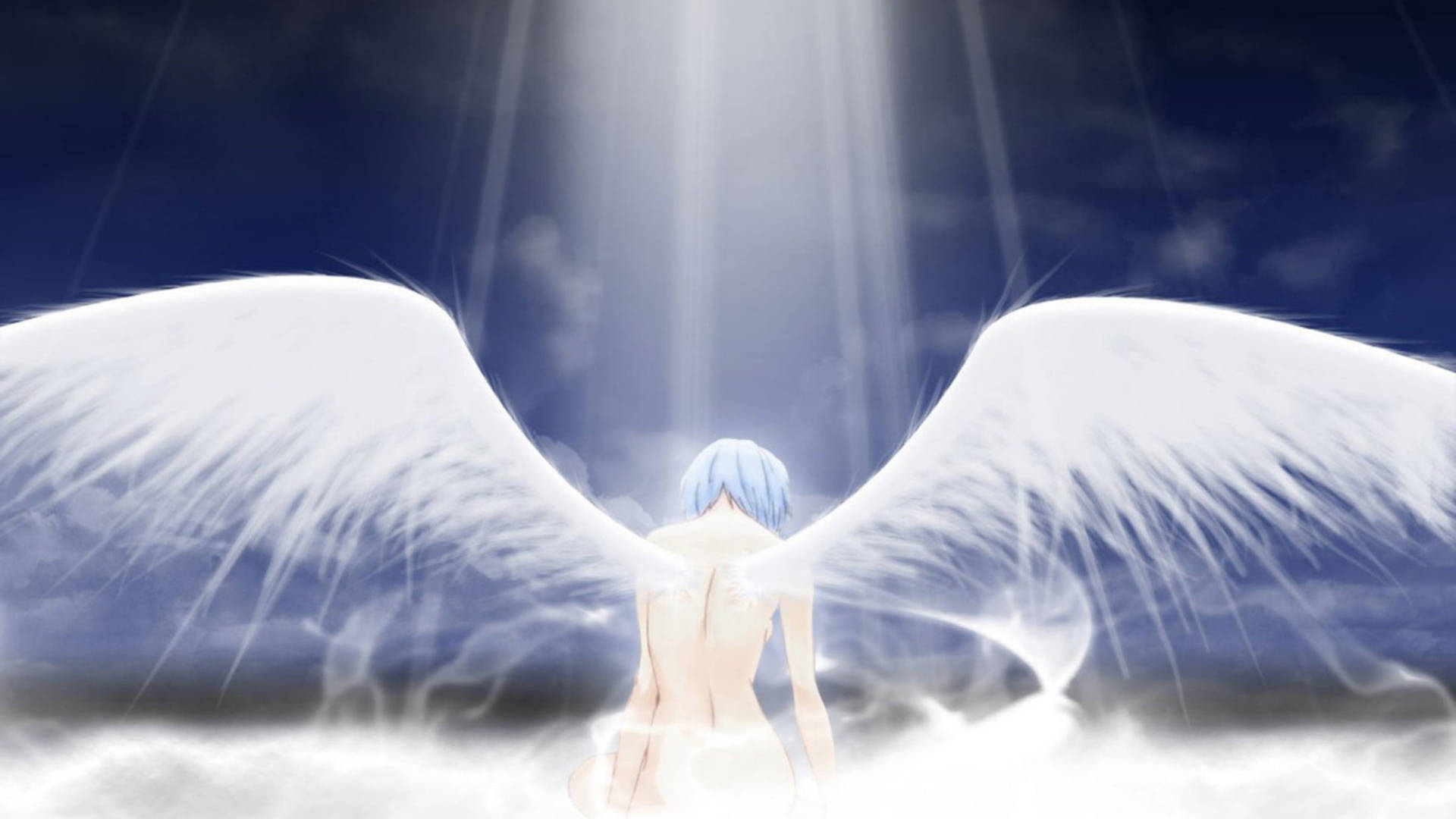 Evangelion 4k Rei Angel Wings Background