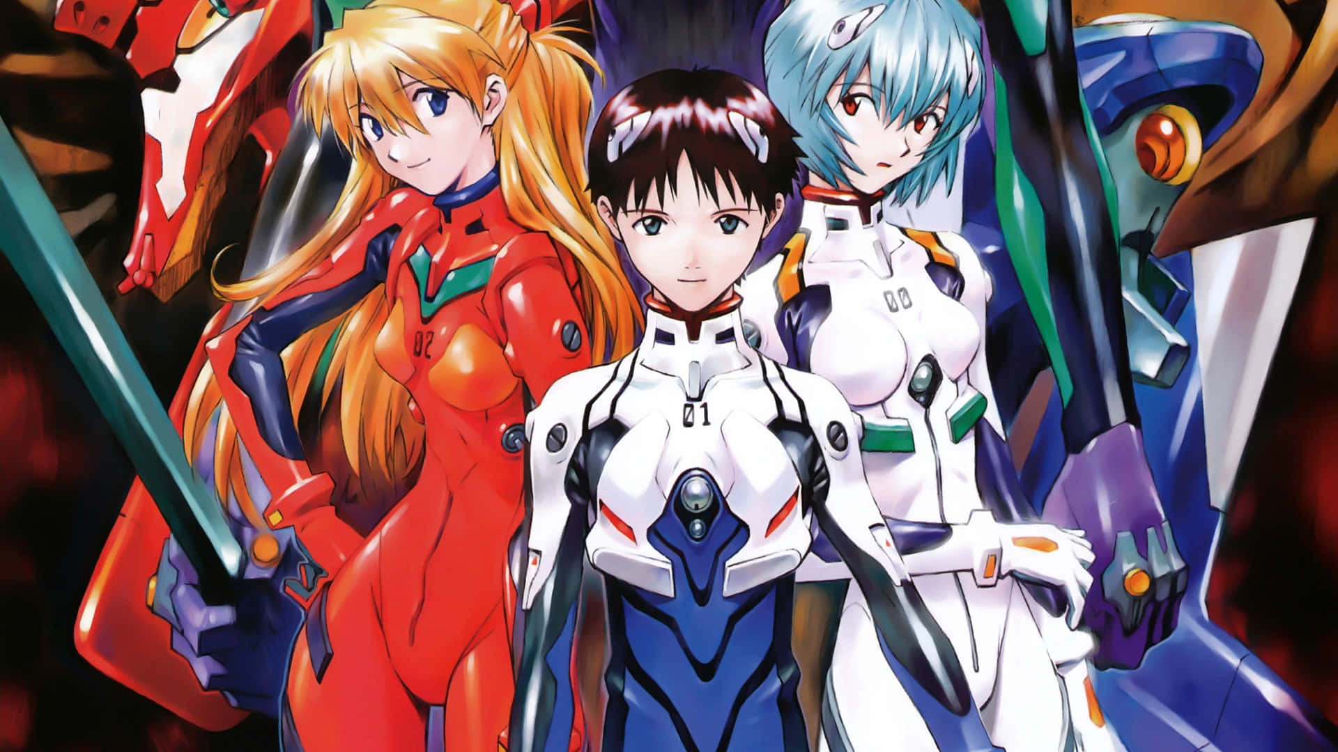 Evangelion Colorful Anime Neon Genesis