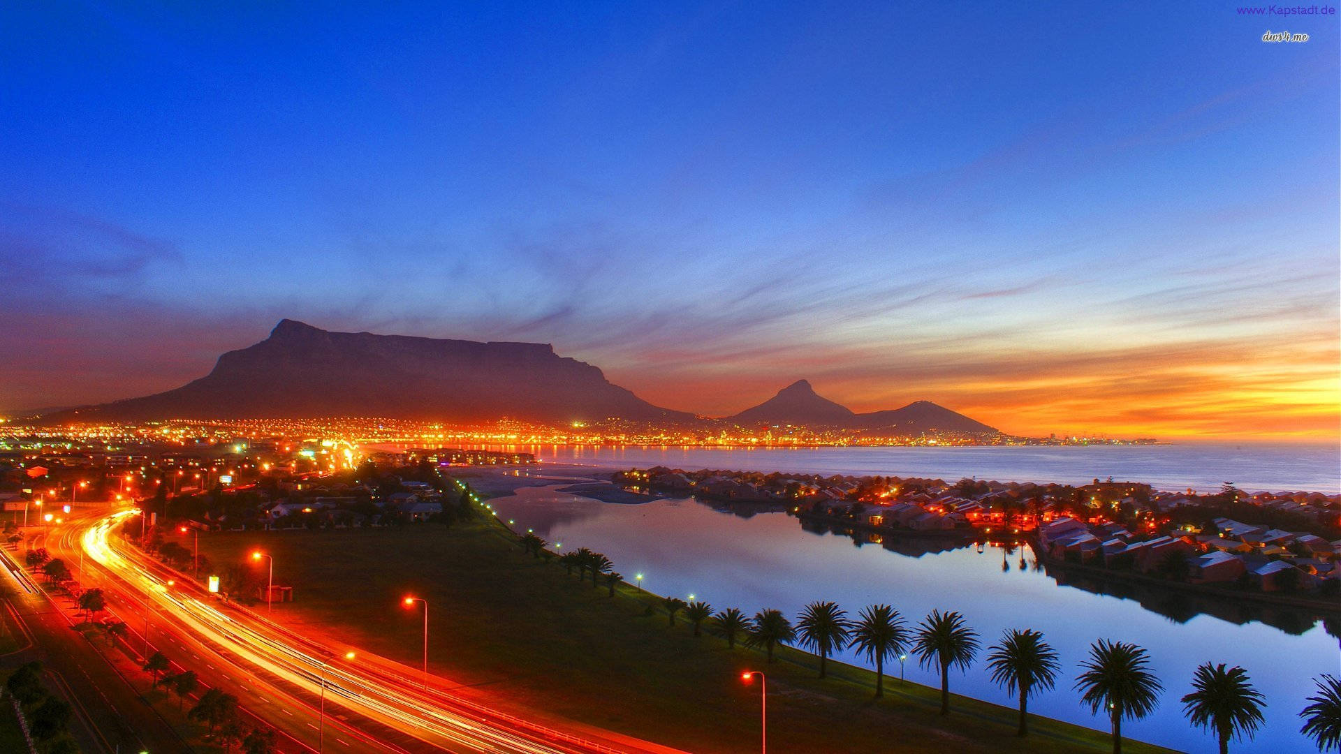 Evening At Cape Town Background