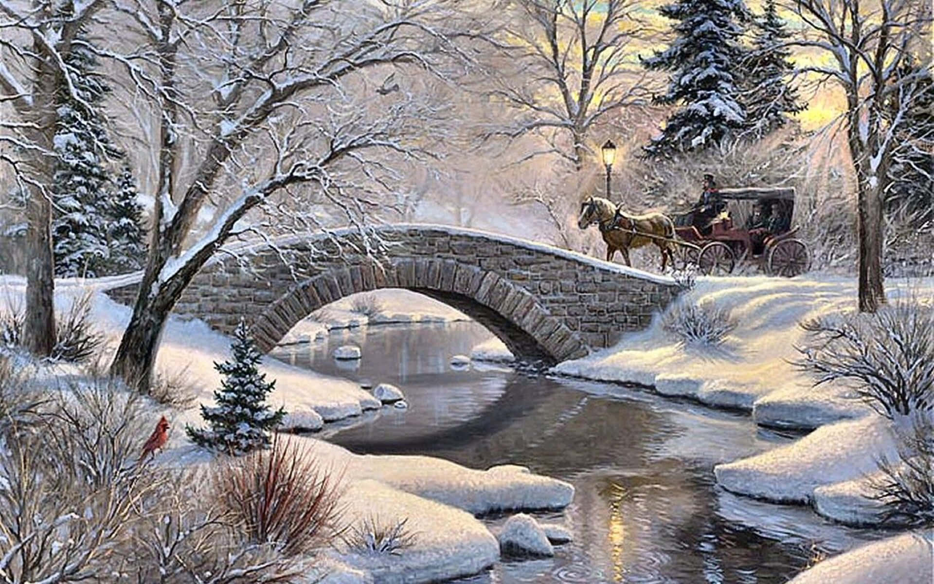 Evening Romance By Mark Keathley Snow 4k