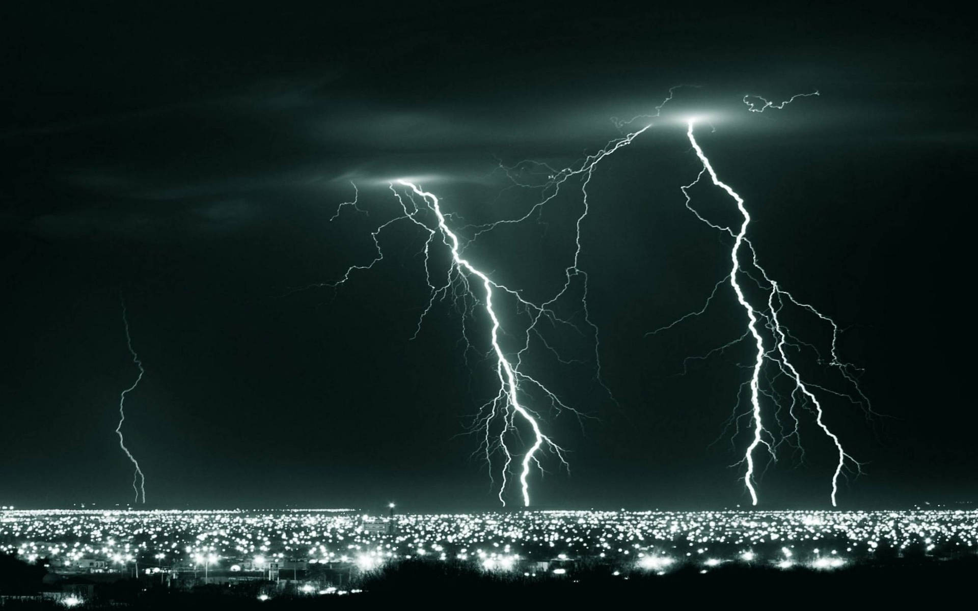 Evening Thunderstorm In The City