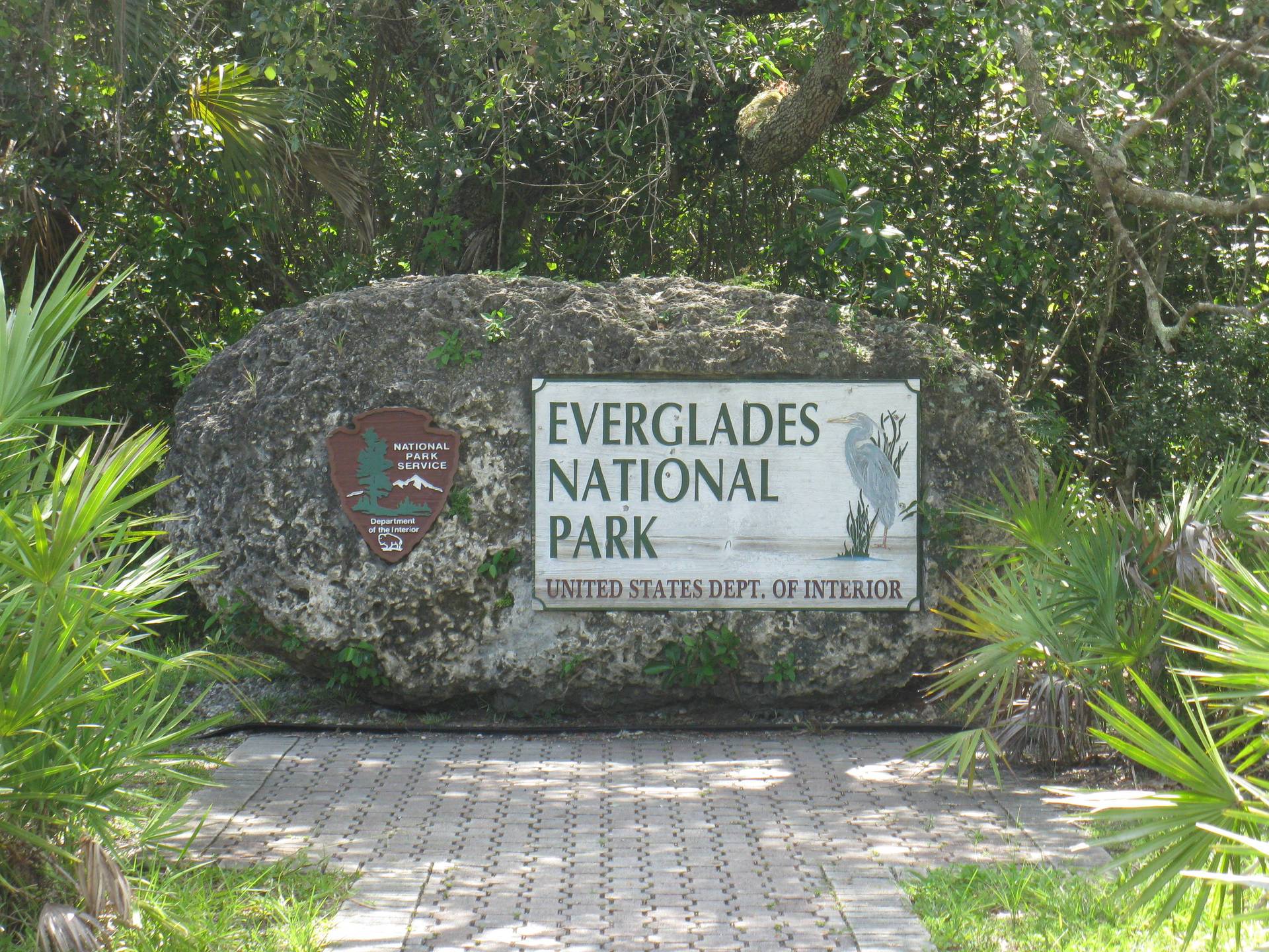 Everglades National Park Entrance Sign Background