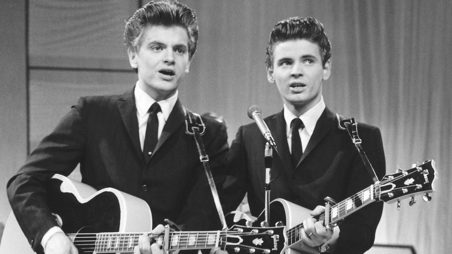 Everly Brothers Performing In 1960 Background