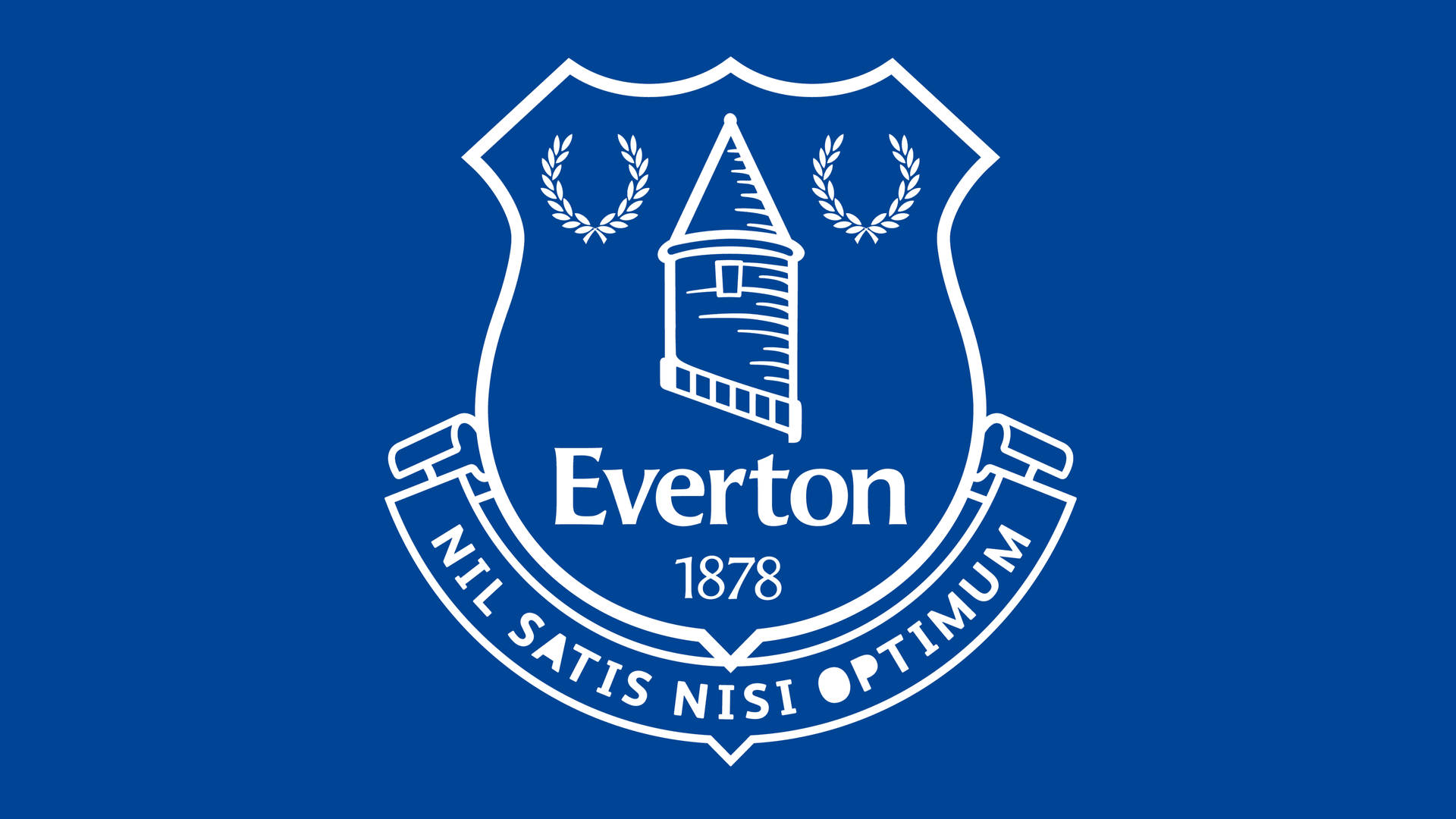 Everton F.c Emblem In Blue Background