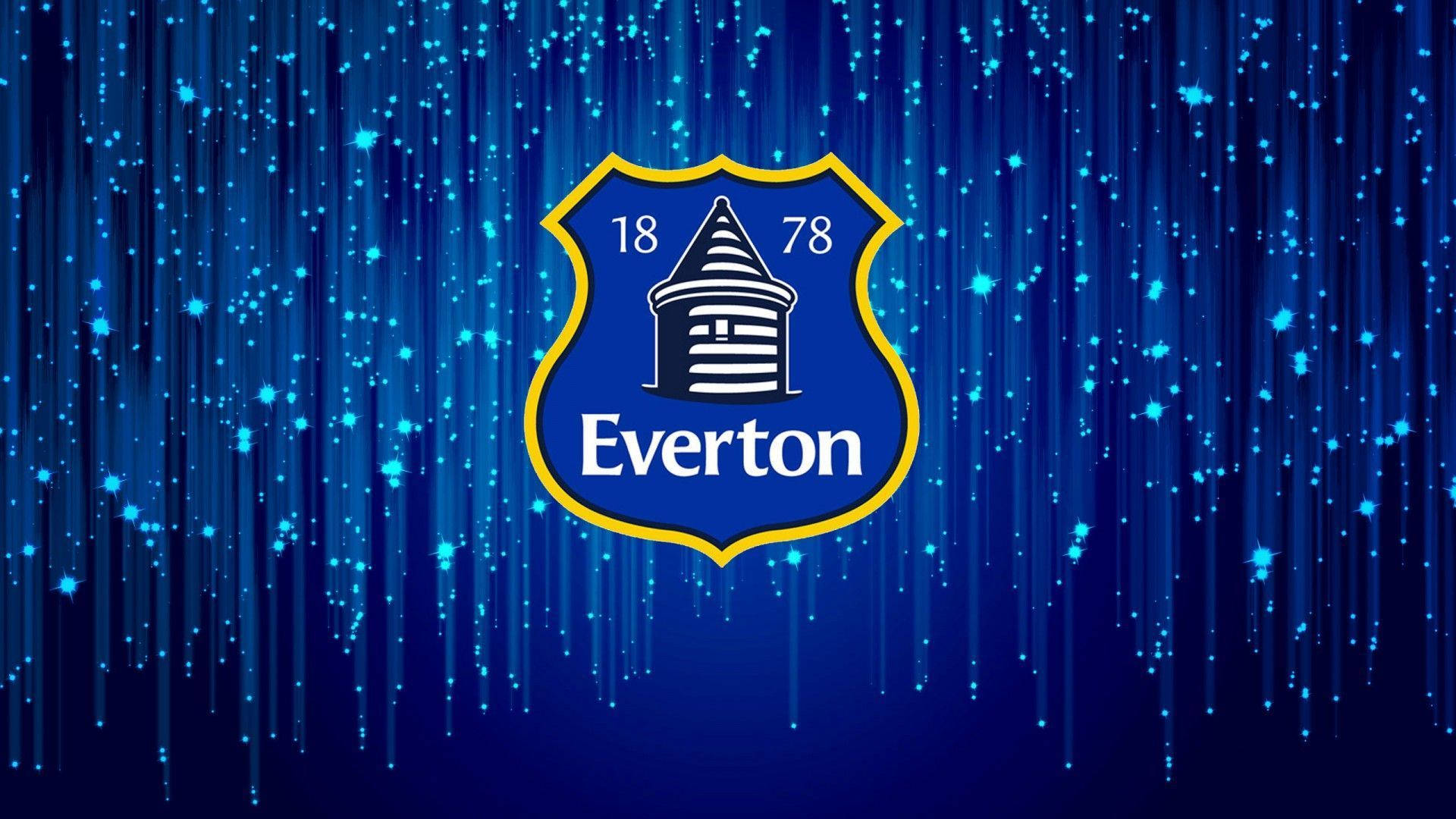 Everton F.c Emblem In Dark Blue Background