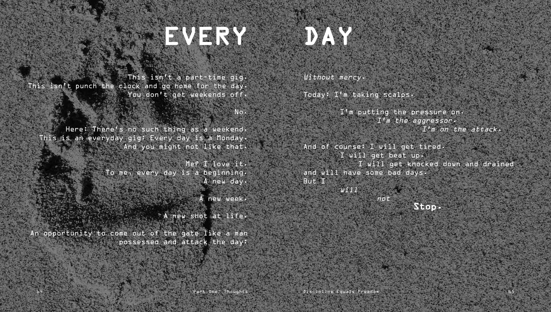 Every Day - A Poem By Person Background
