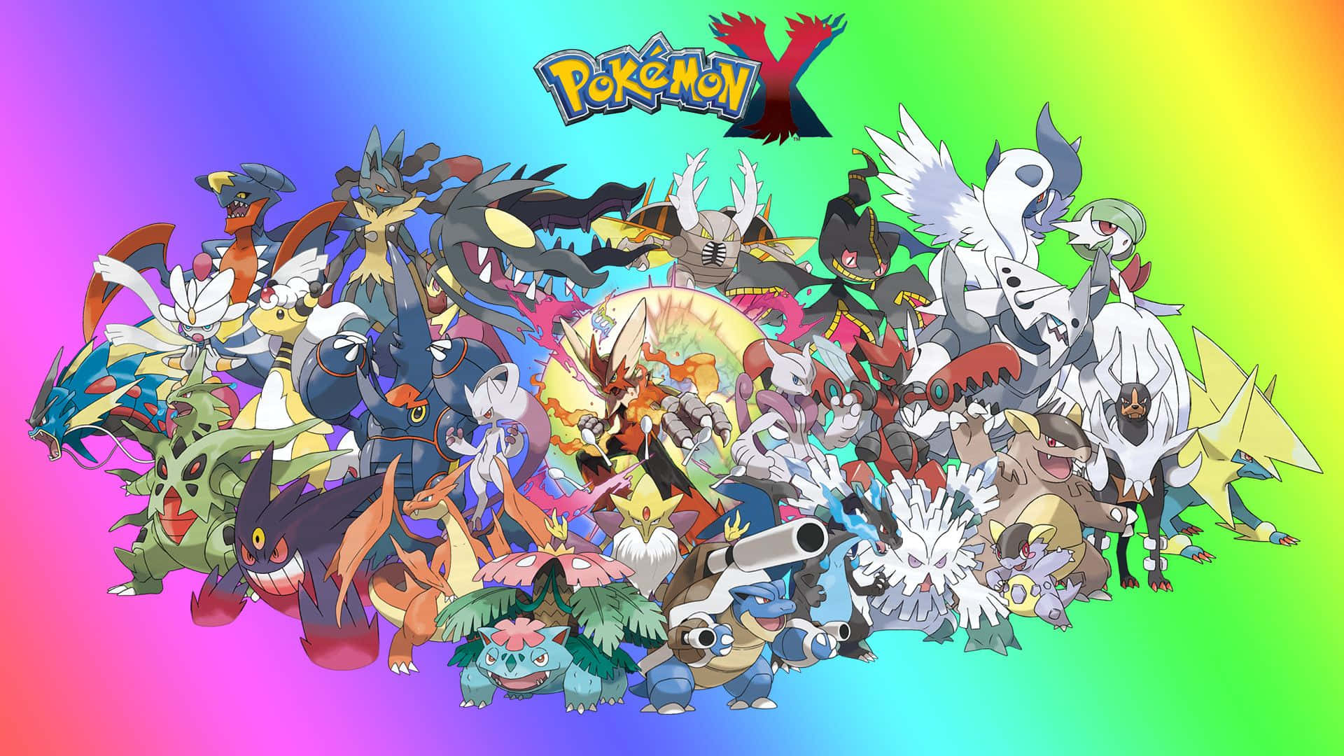 Every Legendary Pokemon Rainbow Background Background