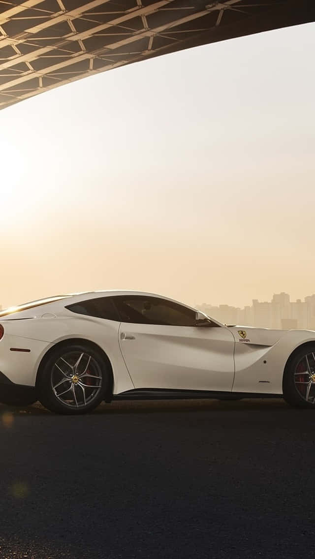 Every Street Is A Runway With A White Ferrari Iphone. Background