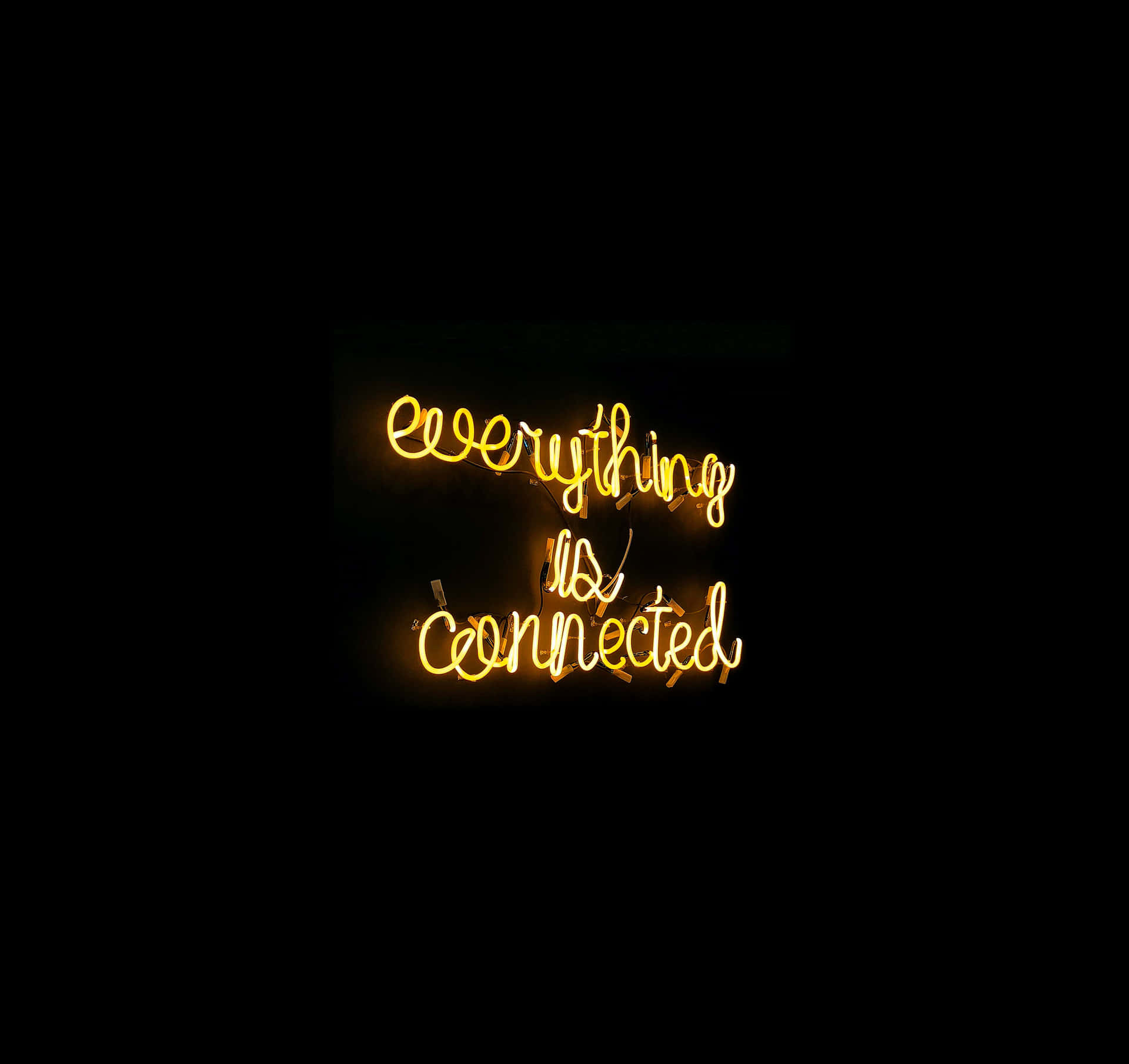 Everything Is Connected Neon Sign Background
