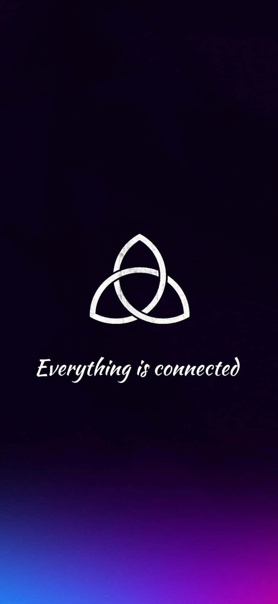 Everything Is Connected With Triquetra Symbol Background
