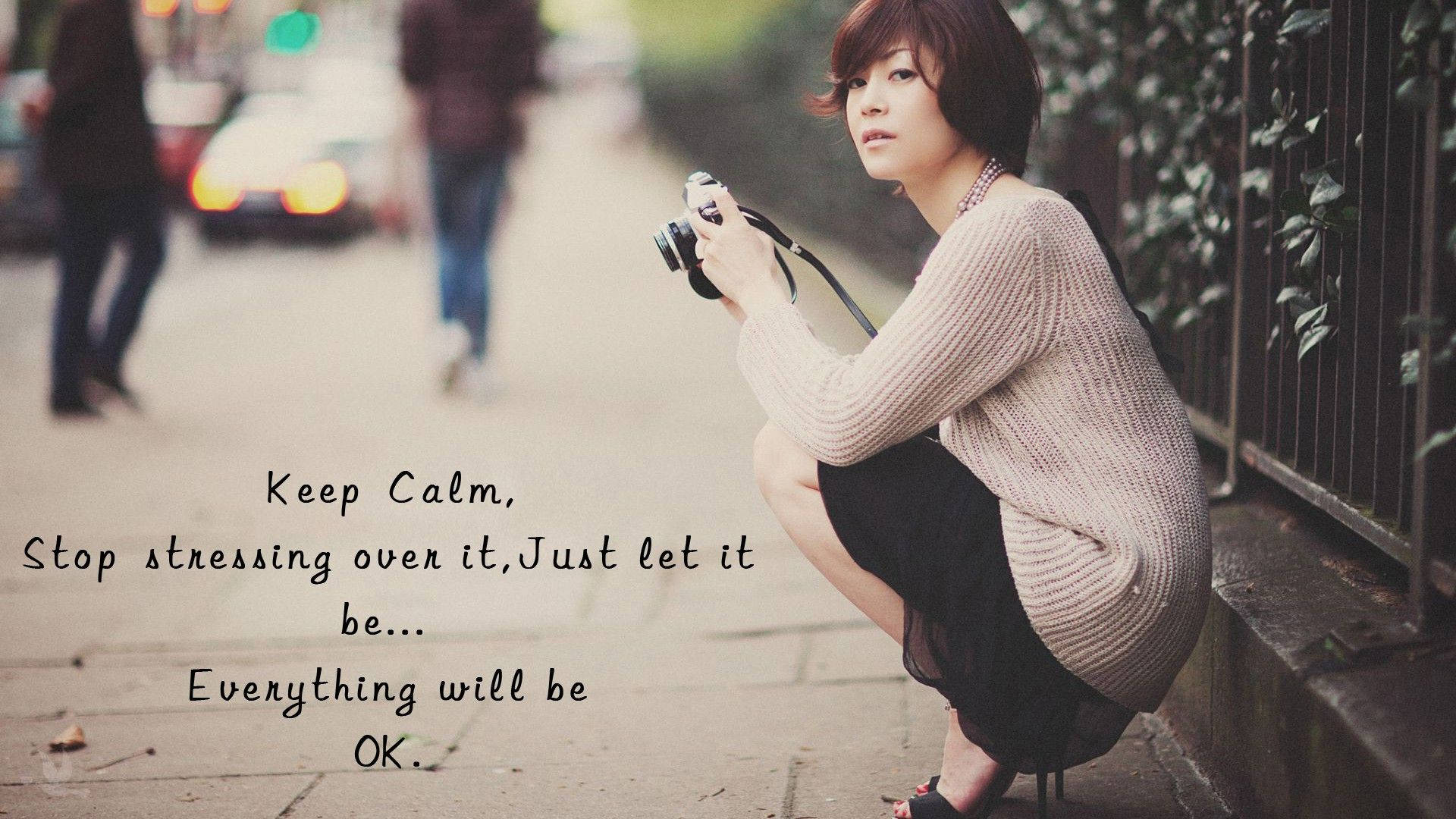 Everything Will Be Okay Camera Woman Background