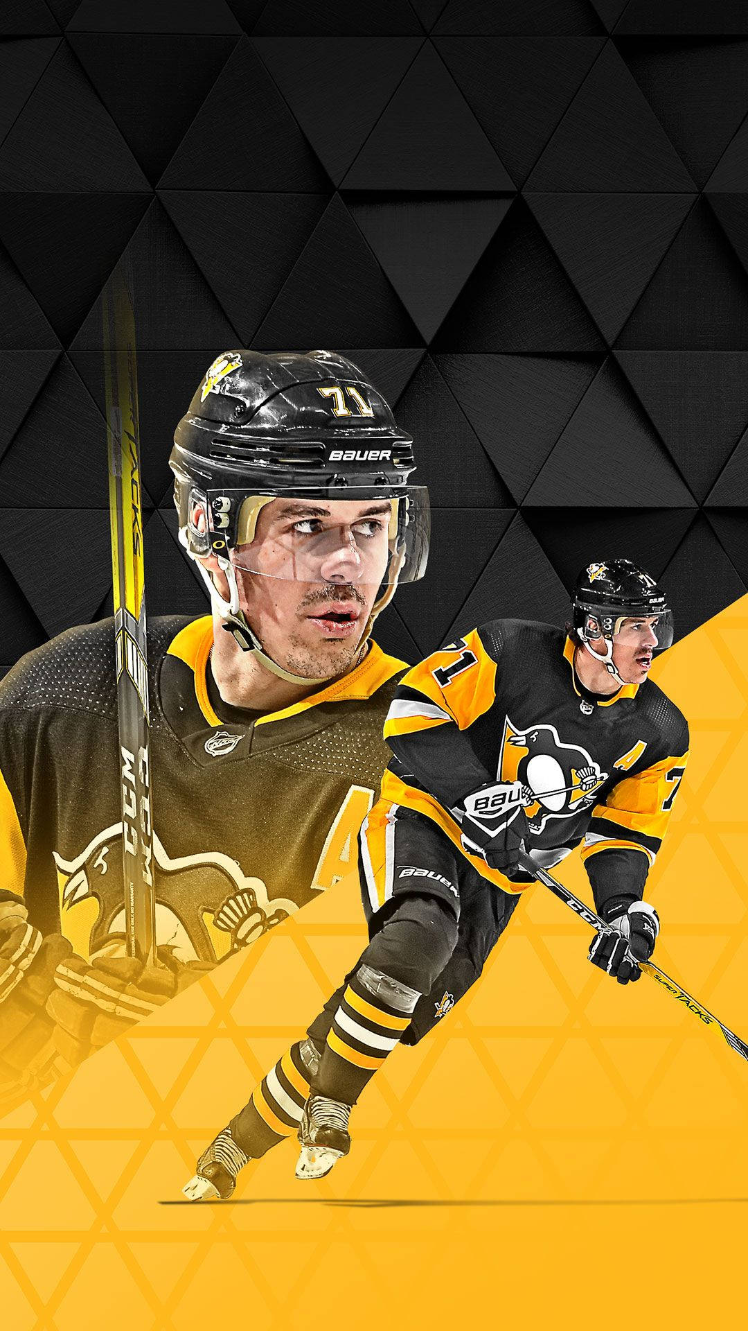 Evgeni Malkin Geometric Triangles Poster Art Background