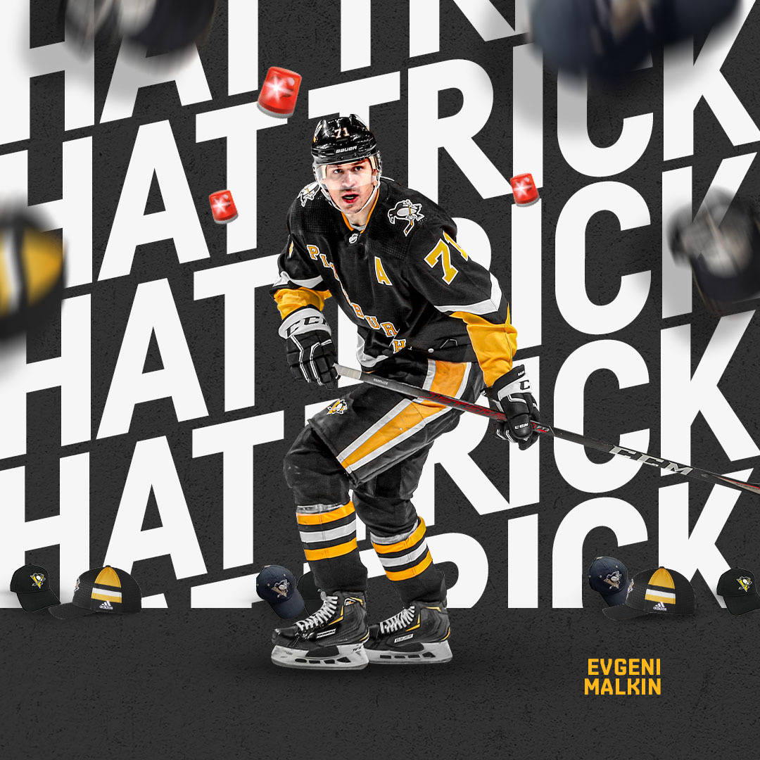 Evgeni Malkin Hat Trick Poster Art Background