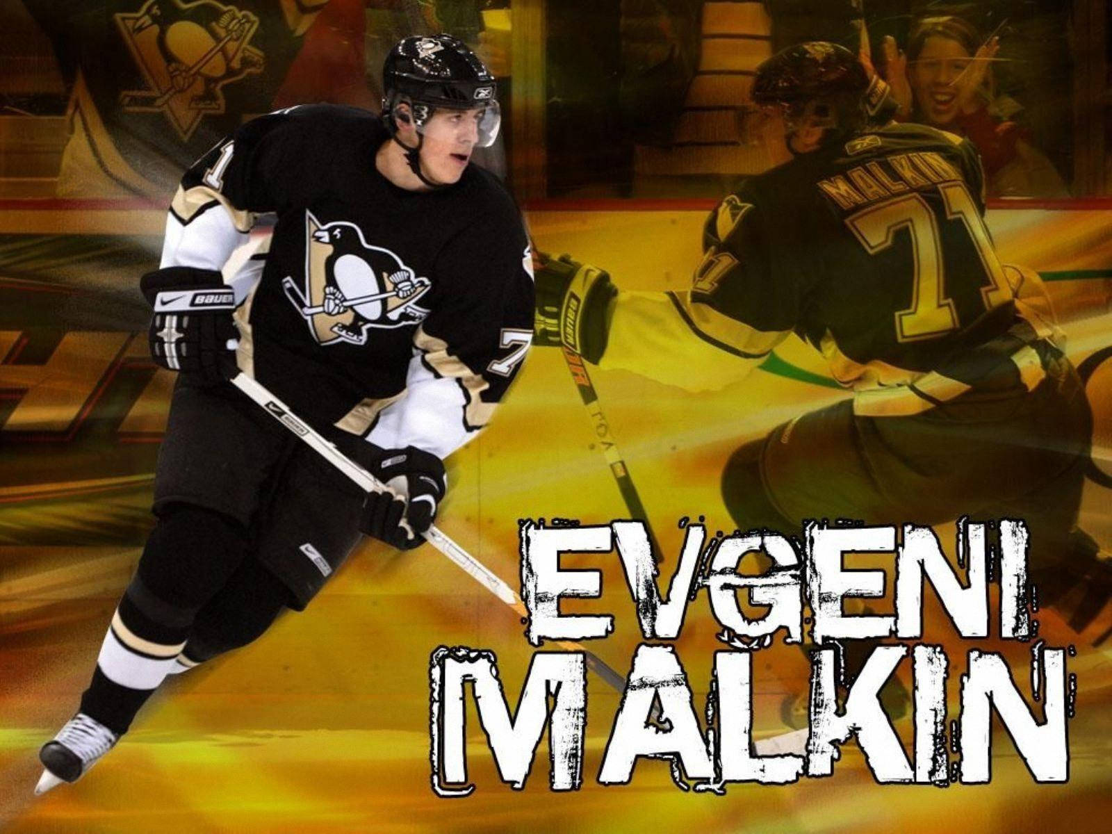 Evgeni Malkin Pittsburgh Penguins Name Art Poster Background