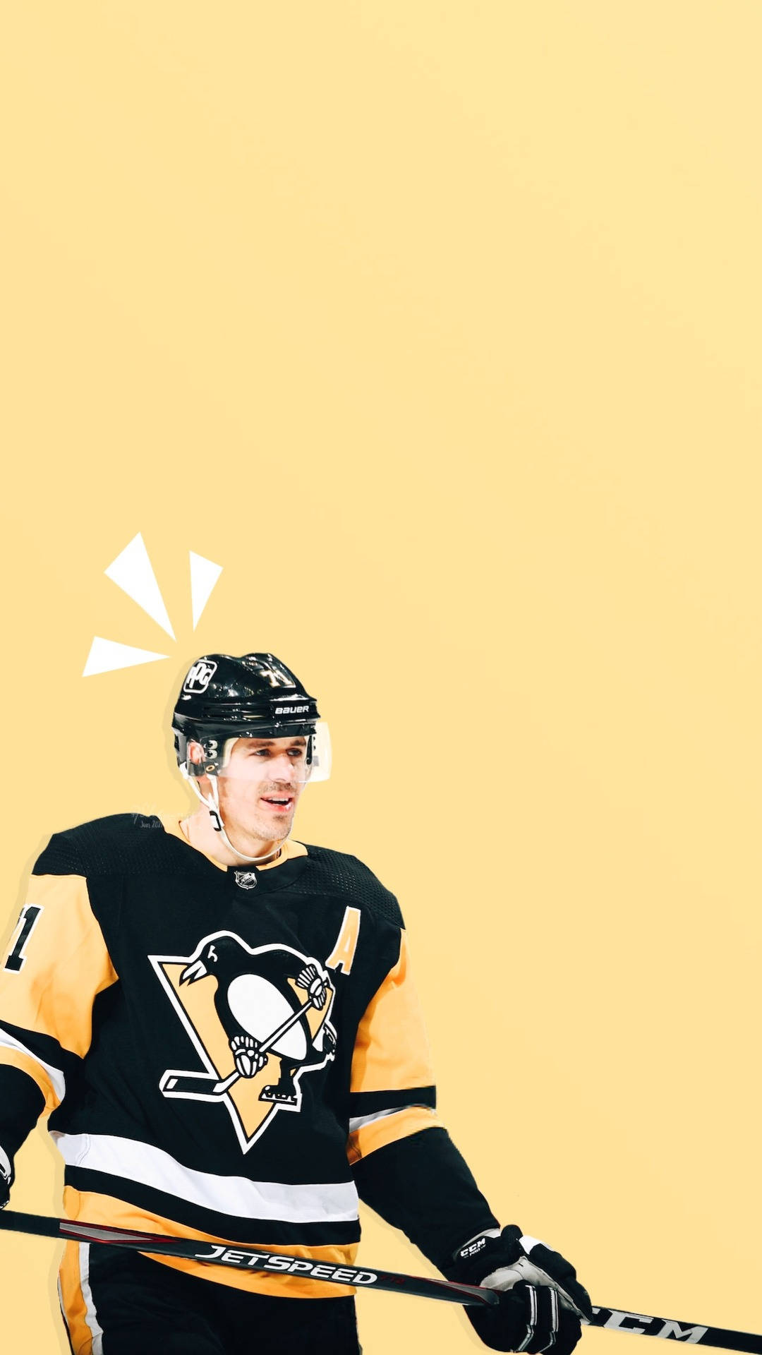 Evgeni Malkin Pittsburgh Penguins Yellow Fan Art Background