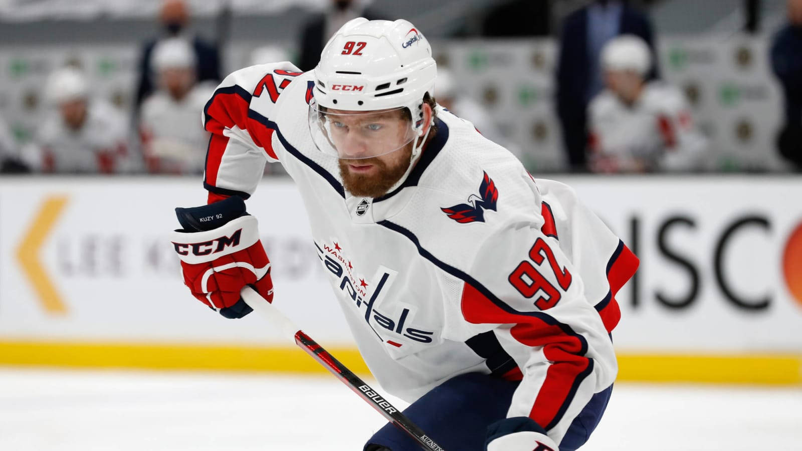 Evgeny Kuznetsov In Action For Washington Capitals Background