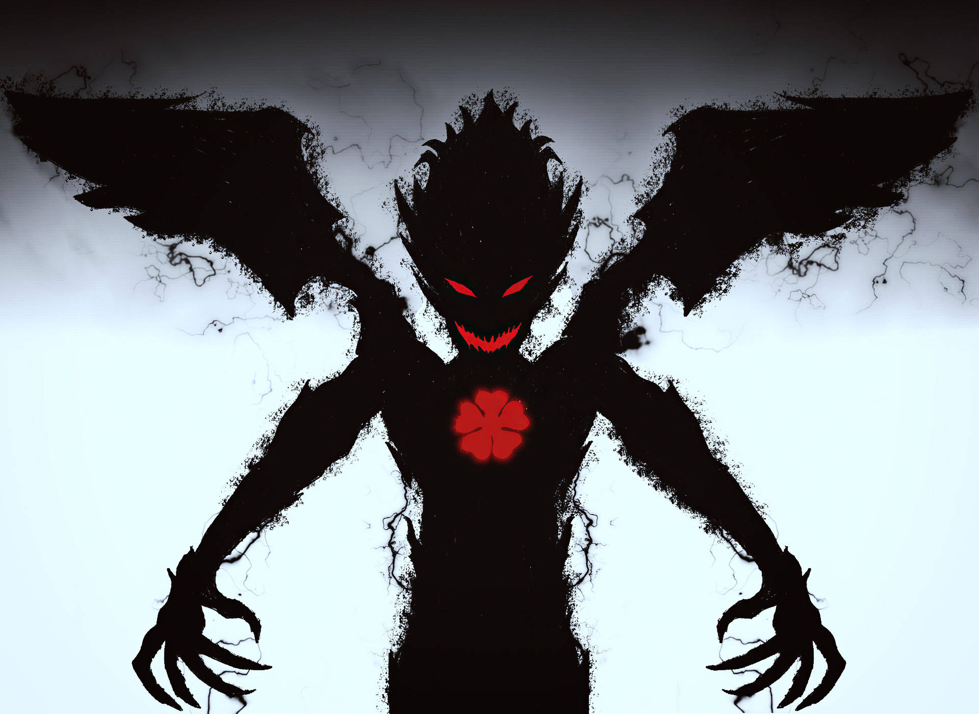 Evil Black Wings Monster Background