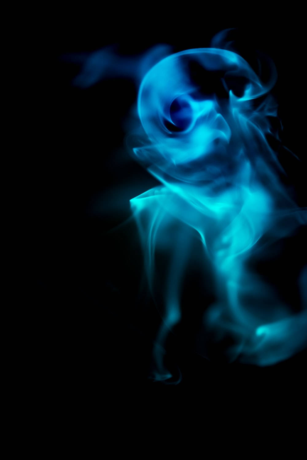 Evil Blue Ghost Background