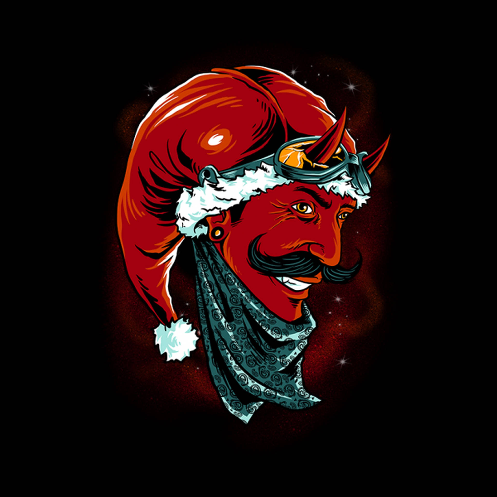 Evil Devil Santa's Hat