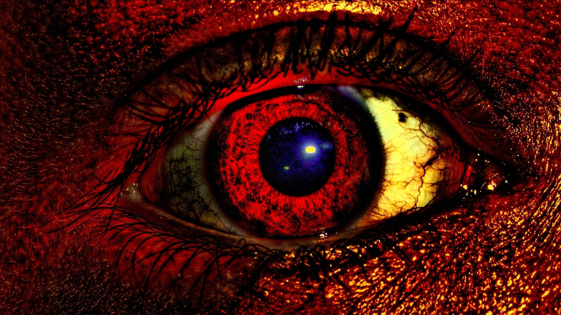 Evil Eye Red Background