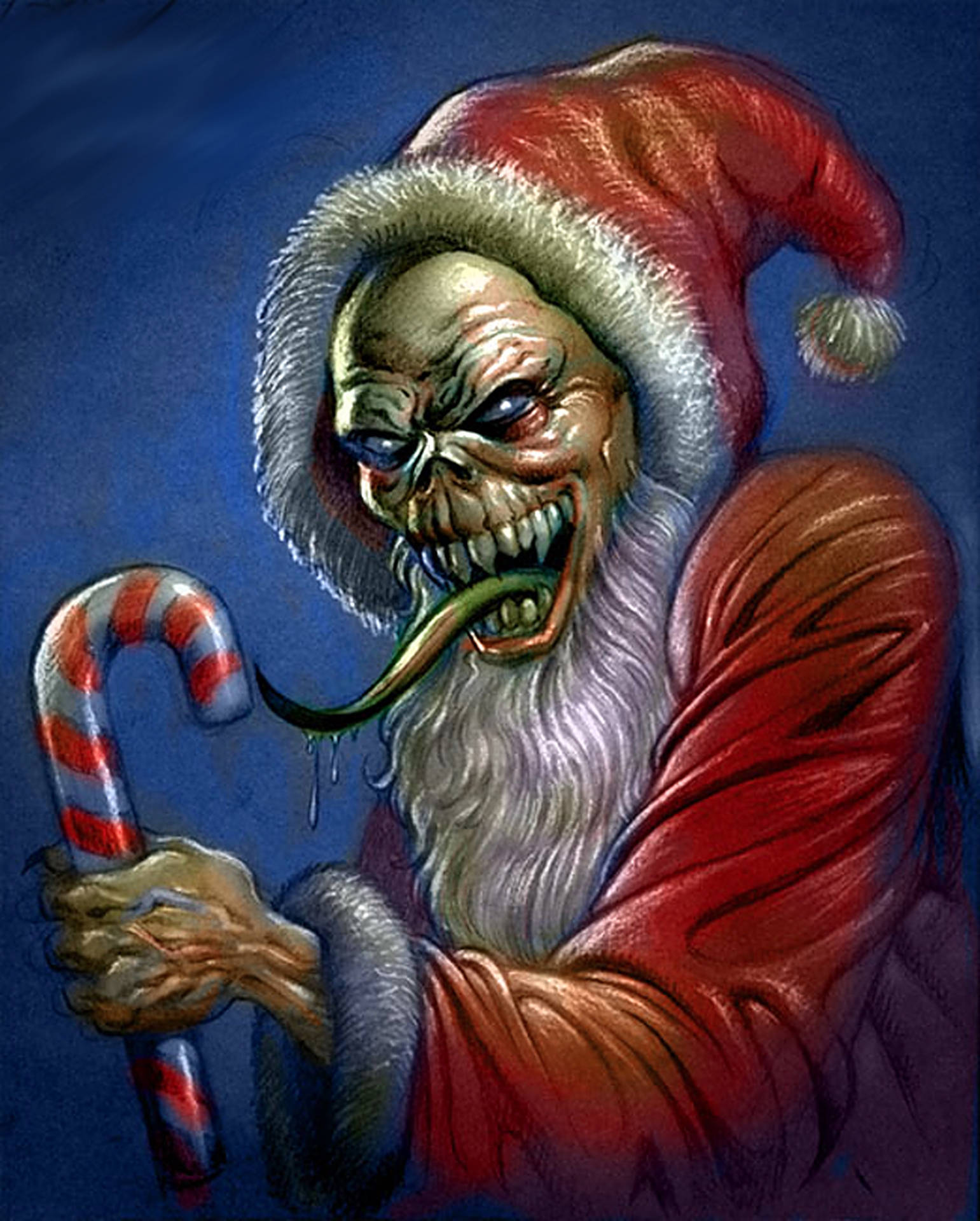 Evil Ghoul Santa Background